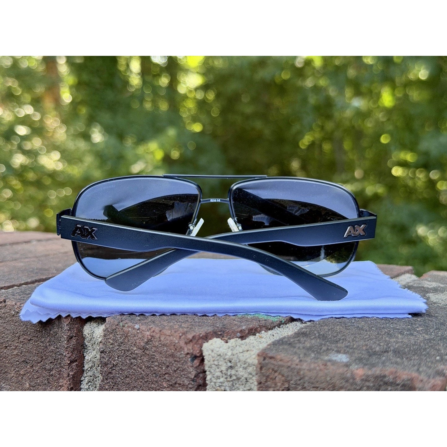 Armani Exchange AX2012S 606381 Matte Black Aviator Polarized Sunglasses 62mm