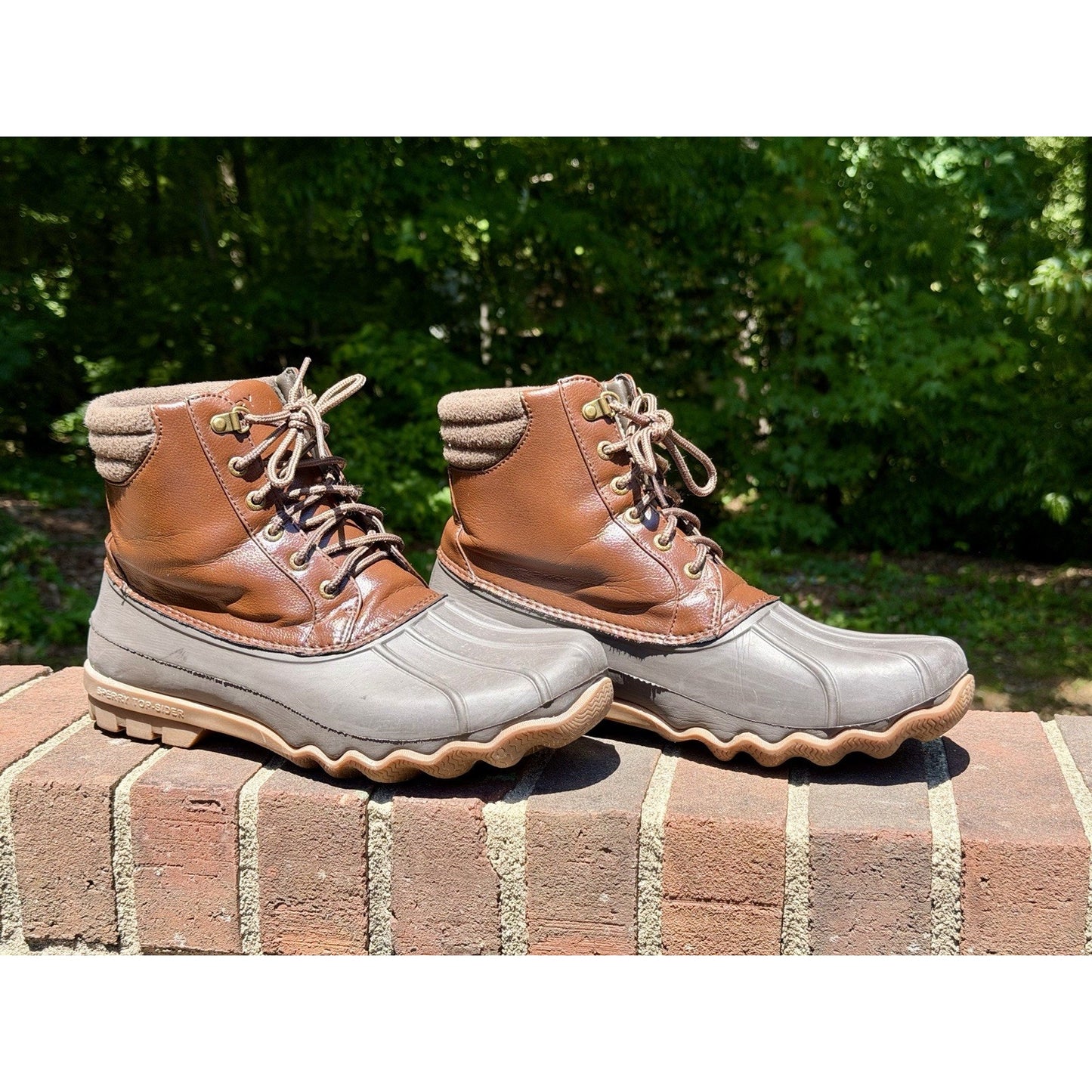 Sperry Avenue Men's Duck Boots Size 11 M Brown/Grey Waterproof Worn Twice!