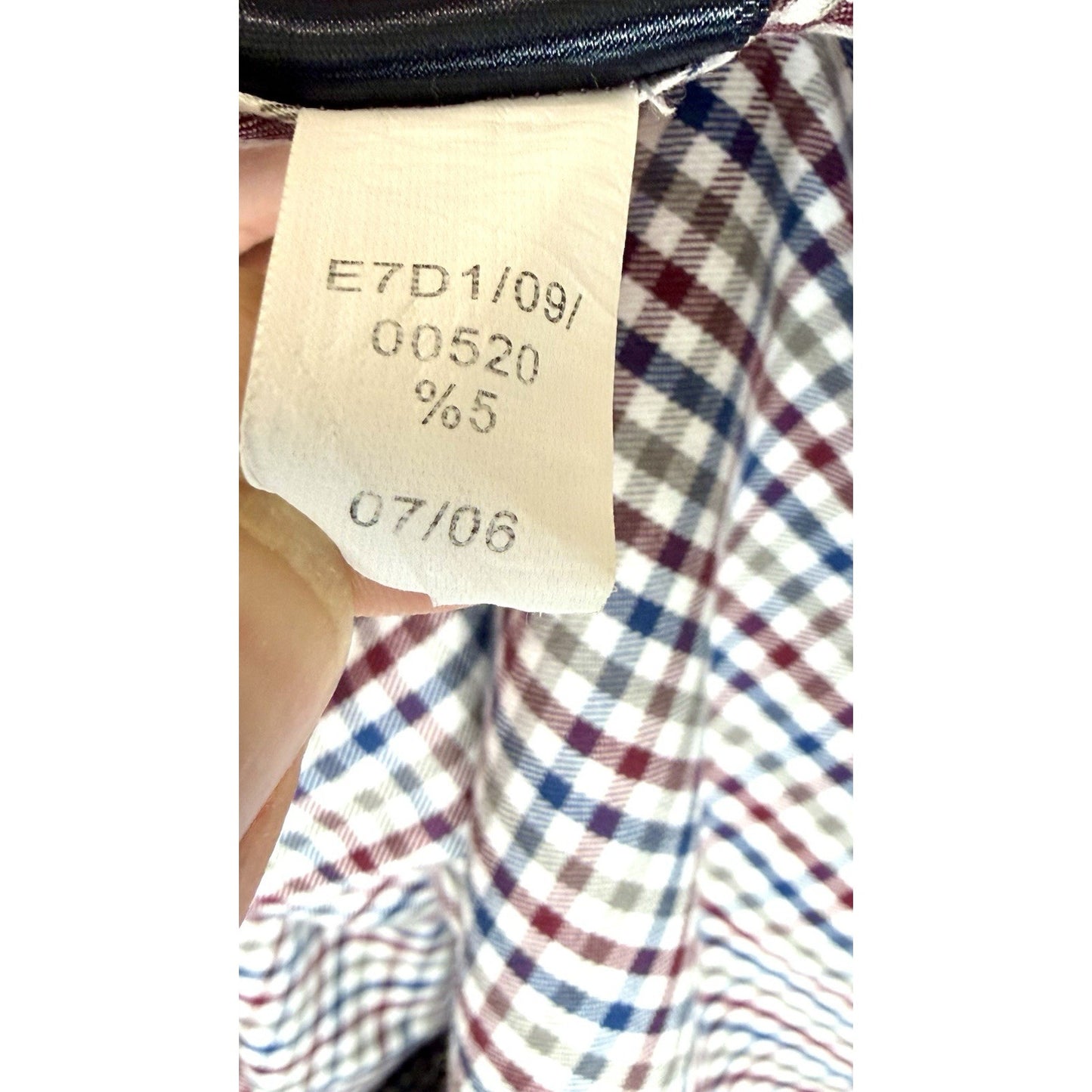 Lincs by David Chu Men’s Large L/S Button Down Shirt Red Blue Plaid Cotton