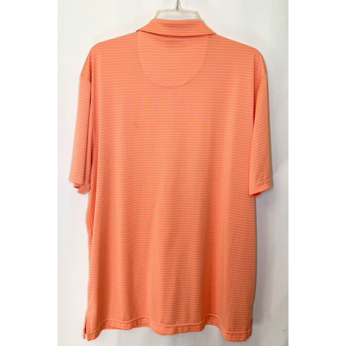 Jack Nicklaus Men's Golf Stay Dri Short Sleeve Polo Shirt Orange Striped Size XL