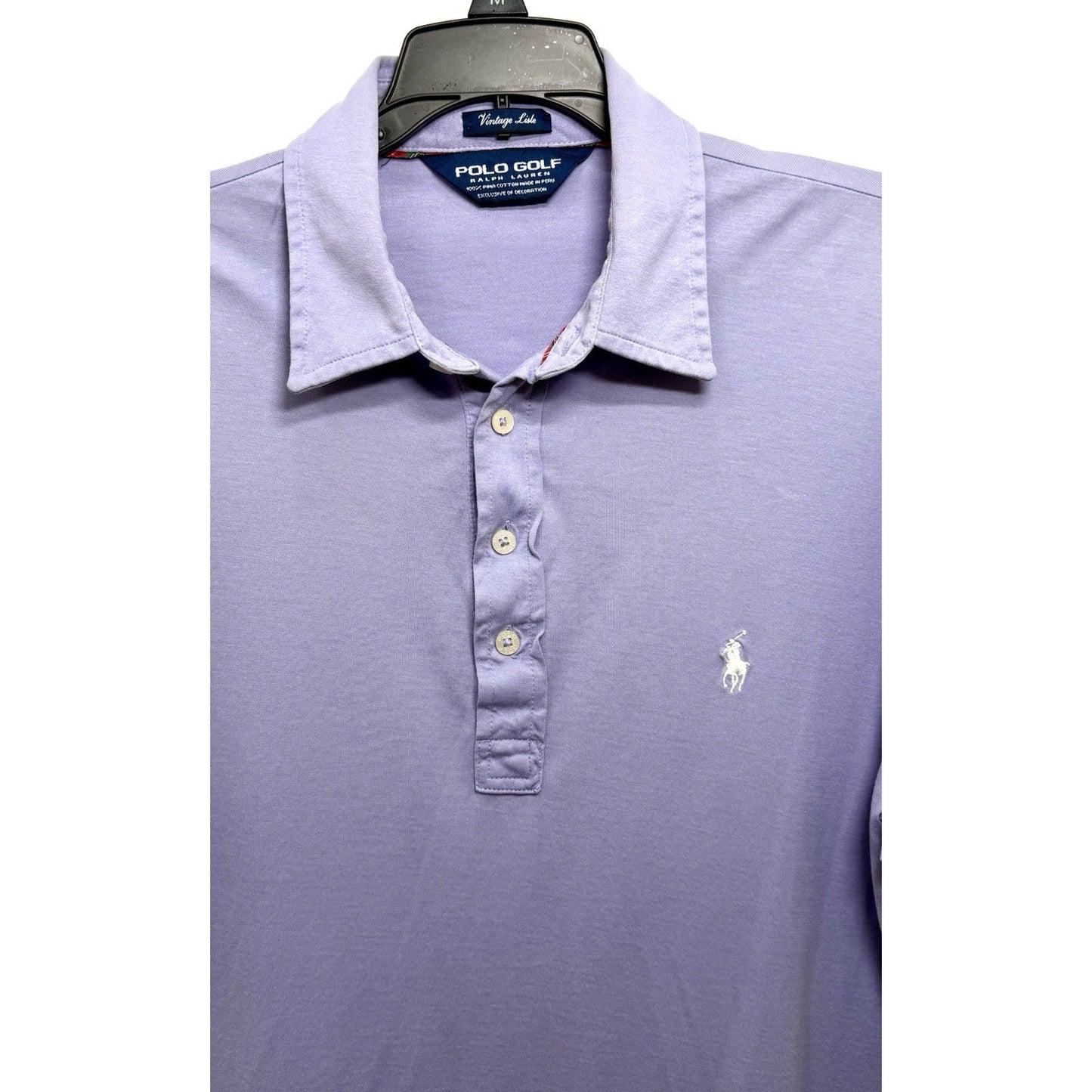 Polo Golf Ralph Lauren Lilac Polo Shirt Peru Pima Cotton Men’s Large