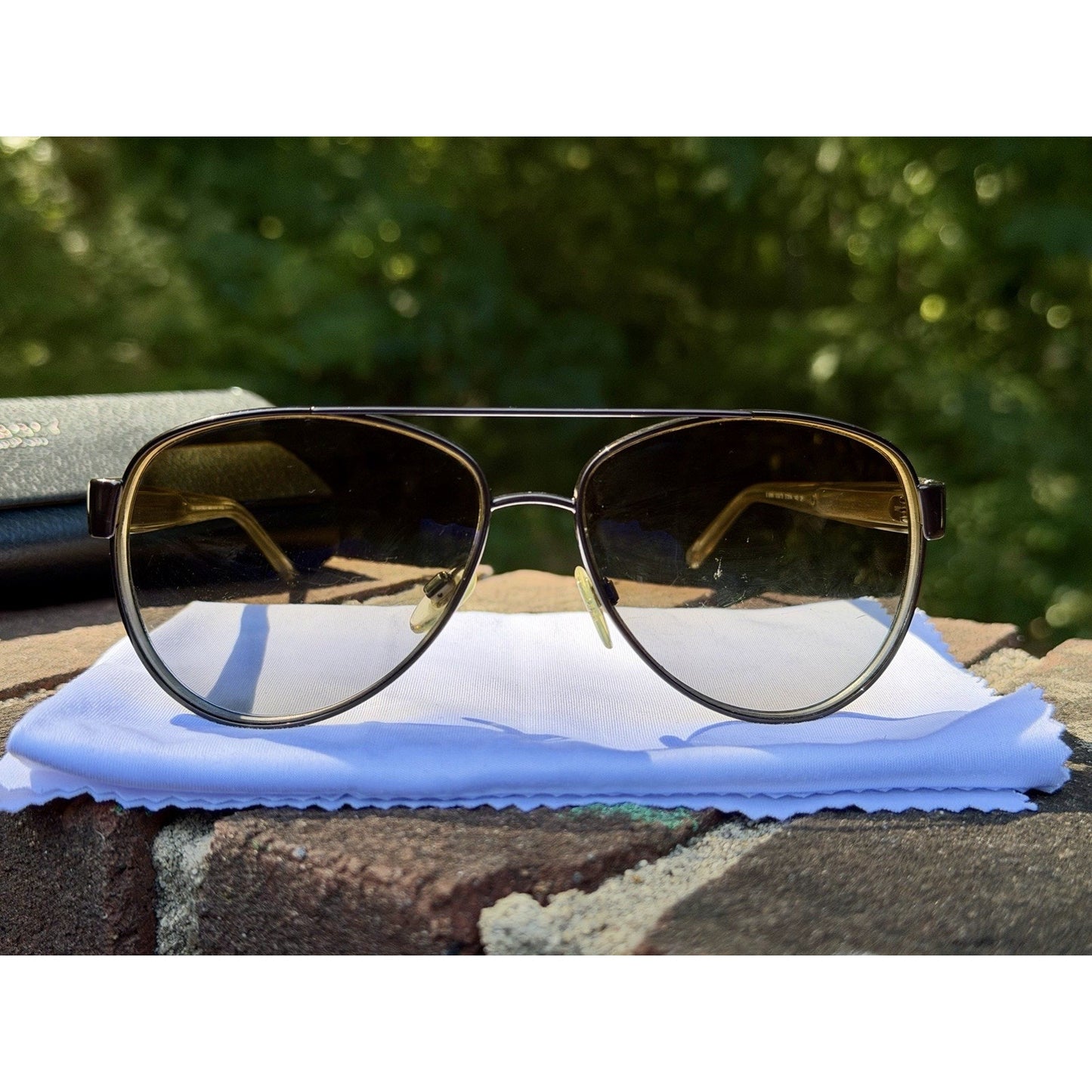 BURBERRY B 3080 1145/T5 Polished Gold/Gradient Brown Polarized 59-14 Aviator