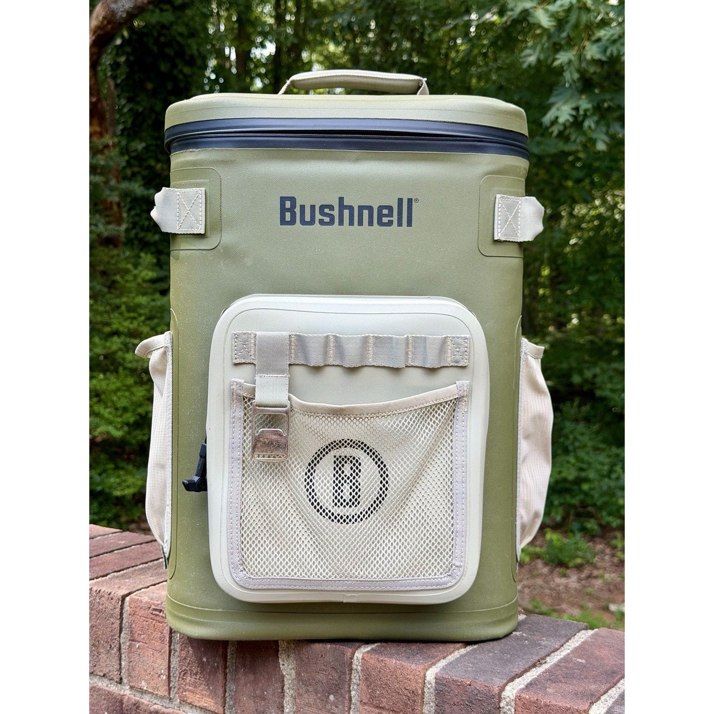 Bushnell 24 Can Leakproof Backpack Cooler Green Waterproof Used Once MINT