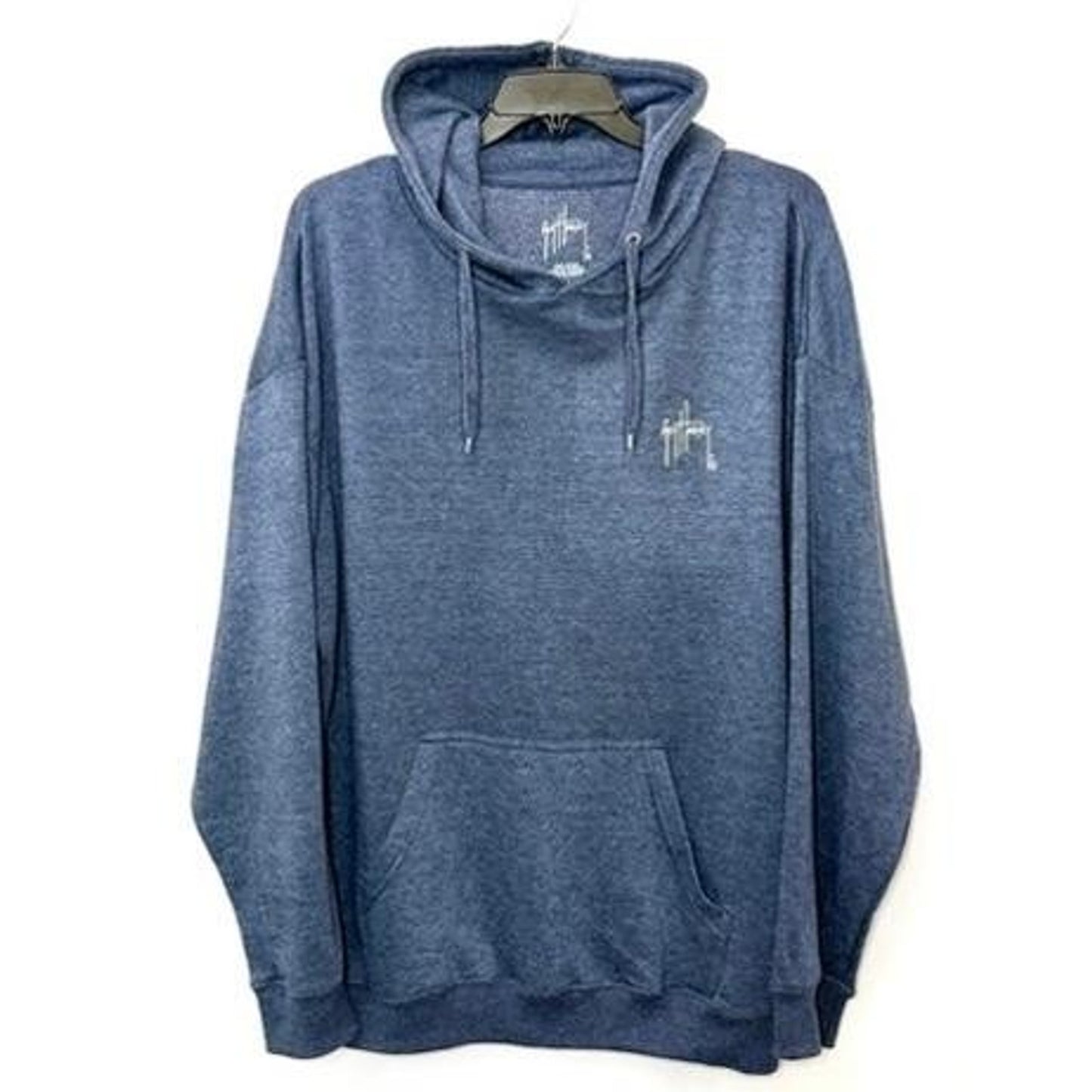Guy Harvey Hoodie Mens XXL Blue Heather Marlin Tuna Mahi Mahi Fishing Sweatshirt