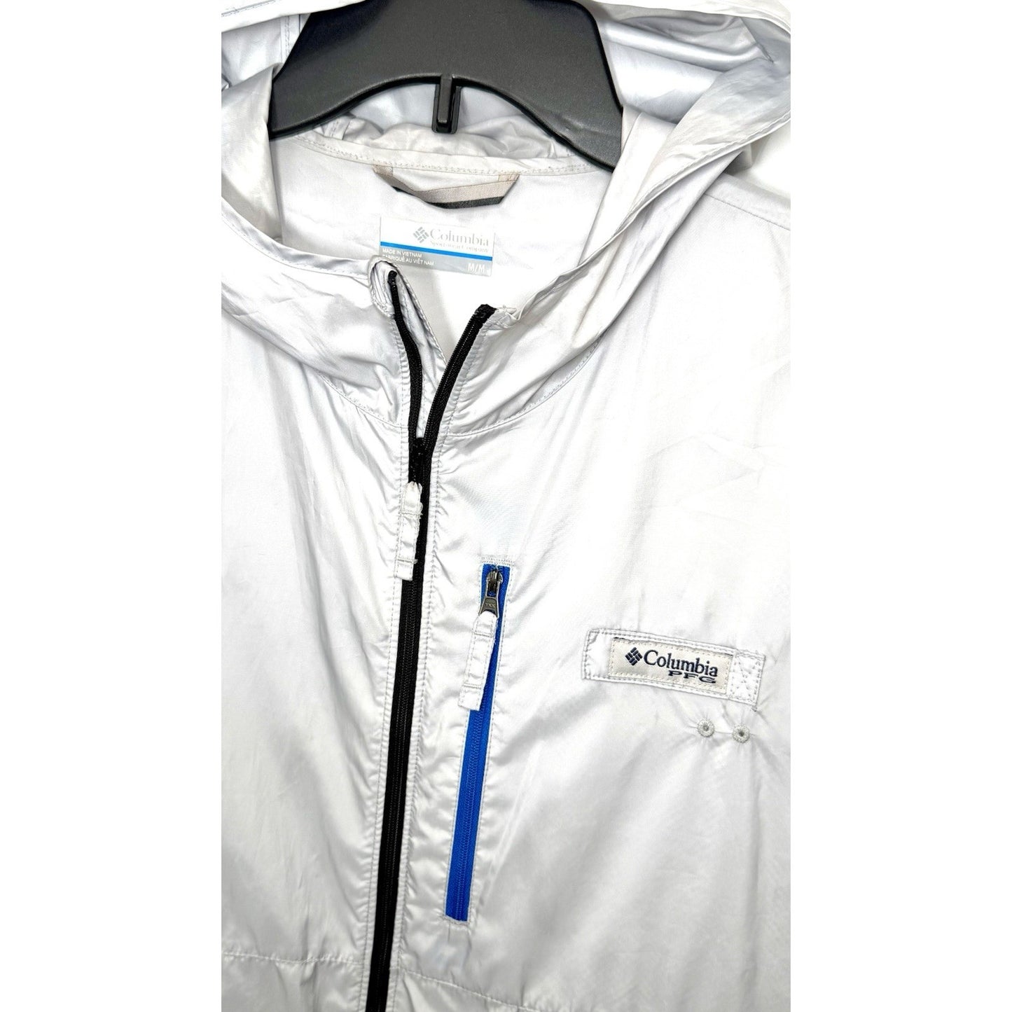 Columbia Terminal Spray PFG Grey Windbreaker Lightweight Jacket Men's Medium