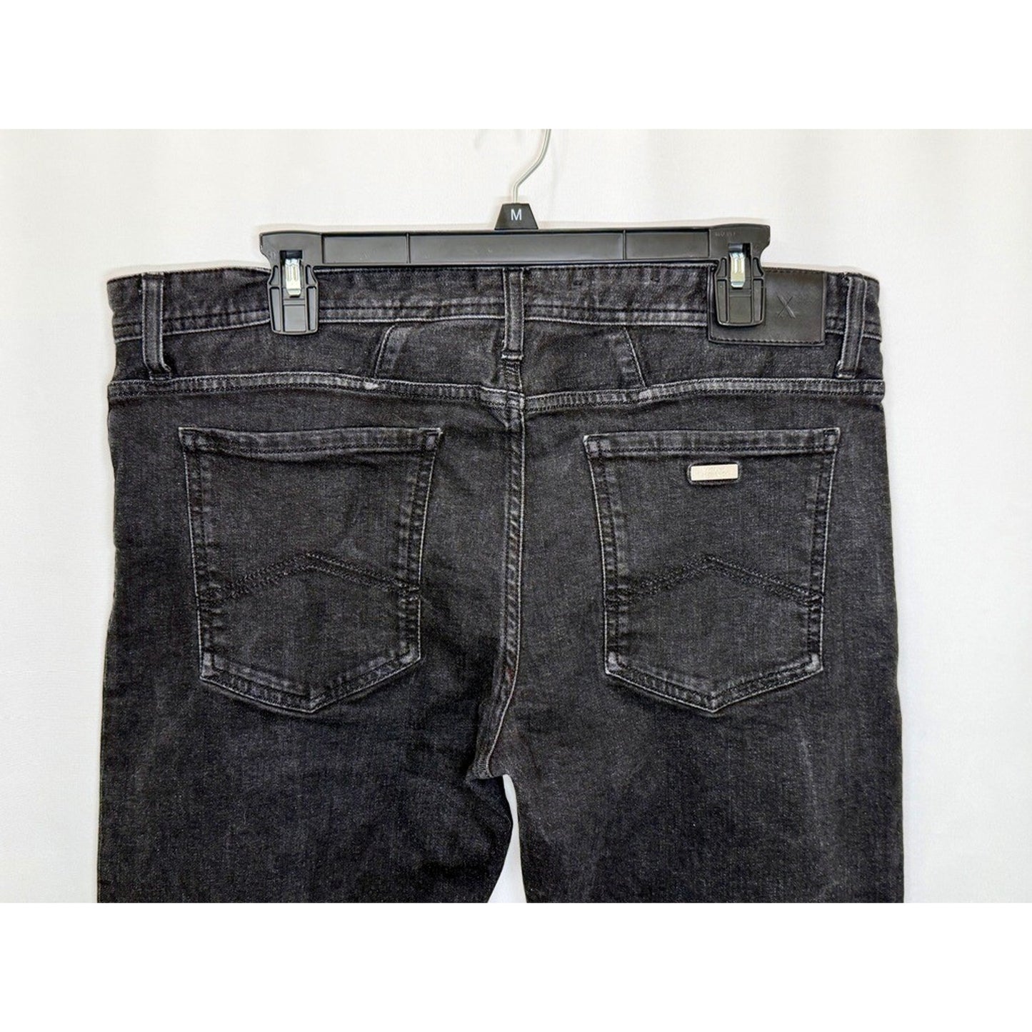Armani Exchange J14 Skinny Jeans Mens 36 Black Denim Stretch Pants