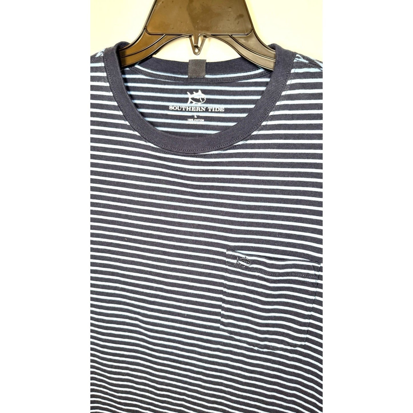 Southern Tide Men’s Stripe Skipjack S/S Tee True Navy Size Large MSRP $44.00