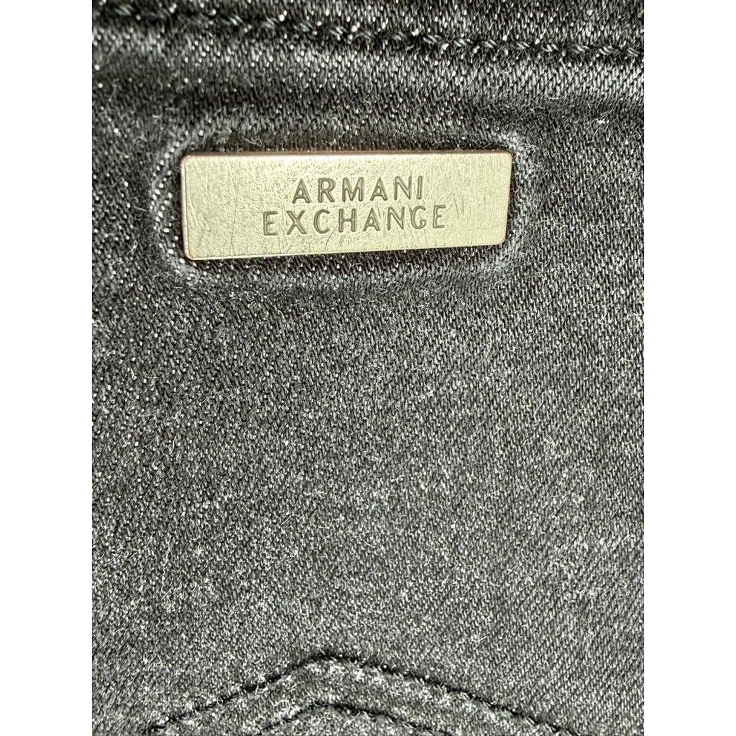 Armani Exchange J14 Skinny Jeans Mens 36 Black Denim Stretch Pants