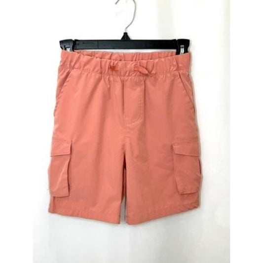 Ben Sherman Boys Cargo Shorts Size S 8 Salmon Pink Elastic Waist Stretch