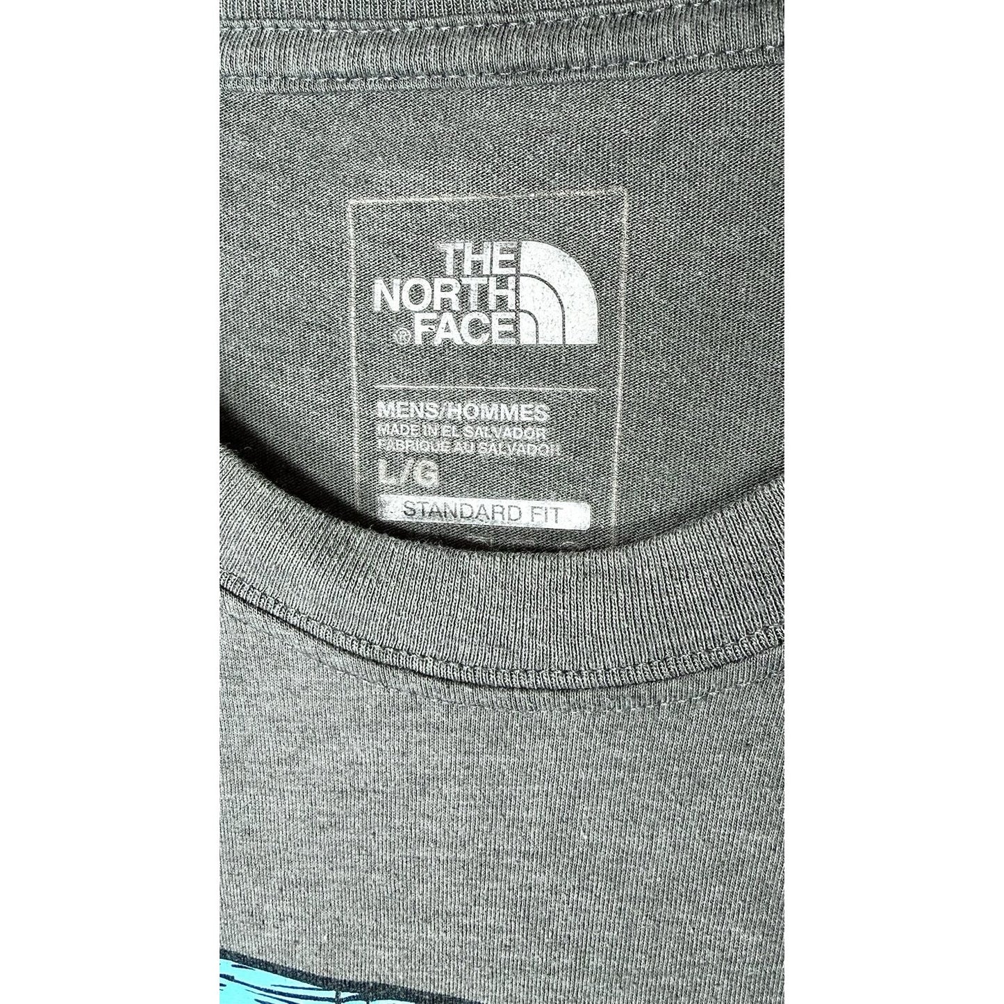 THE NORTH FACE Never Stop Exploring CHICAGO Grey L/S Graphic Tee Size Large RARE