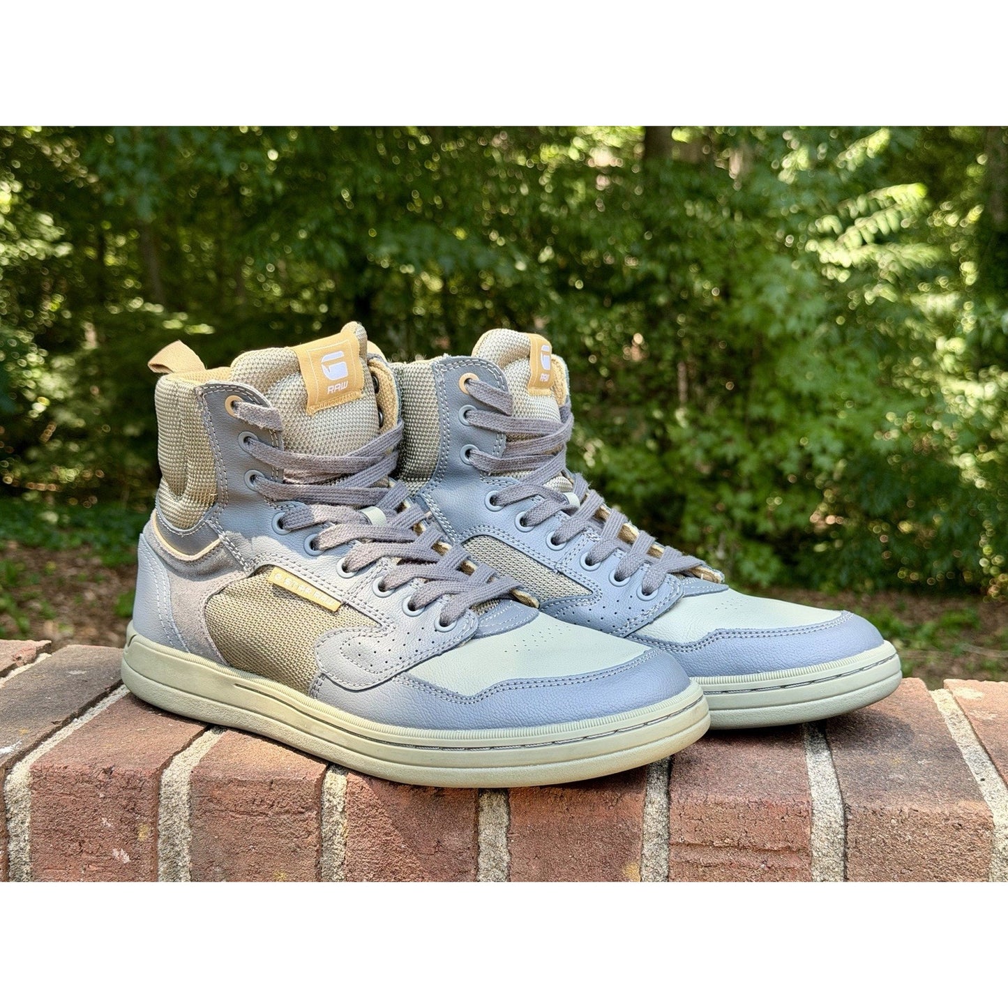 G-Star RAW Mimemis Mid Mens 11 Blue Grey Sneakers High Top Shoes 44 EU