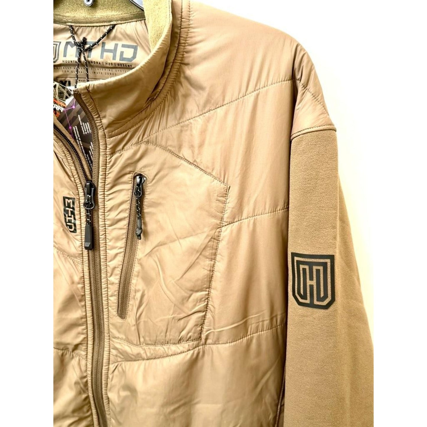 MTHD Aphelion Hybrid Fleece Jacket Mens XL Coyote Brown Polartec Cordura Full