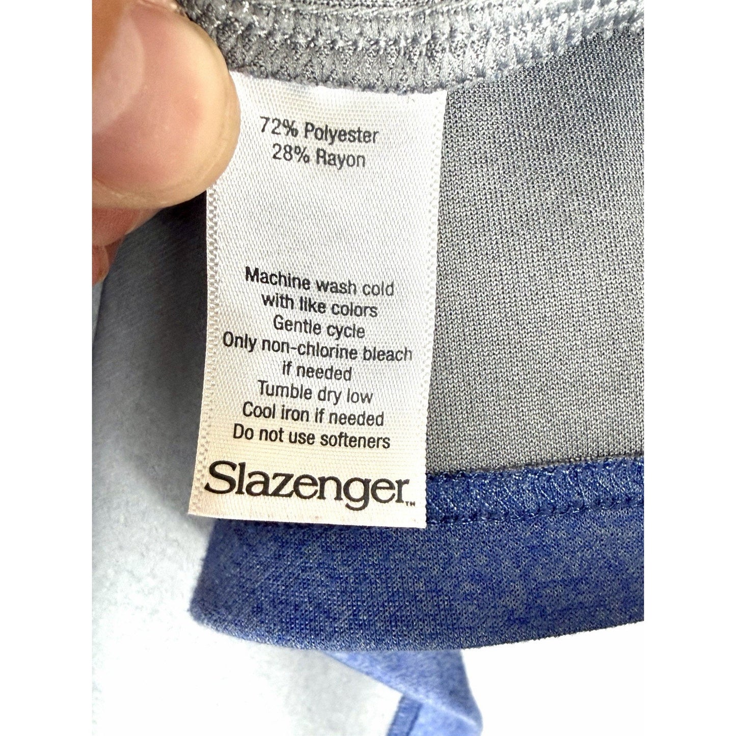 Slazenger Golf Mens XL Blue 1/4 Zip Pullover Sweatshirt Performance Shirt