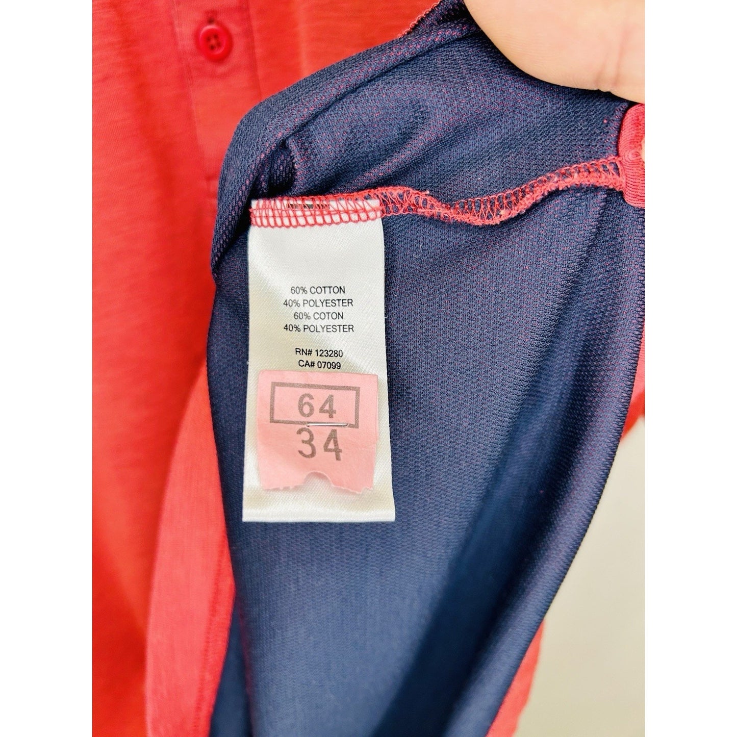 Travis Mathew Polo Shirt Red Golf Performance Pocket Mens Size Medium