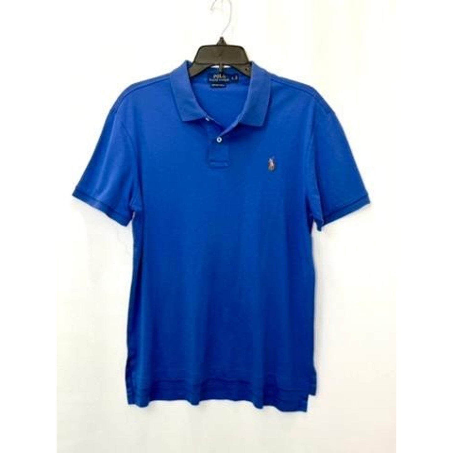 Polo Ralph Lauren Shirt Mens Large Blue Pima Soft Touch Cotton Short Sleeve