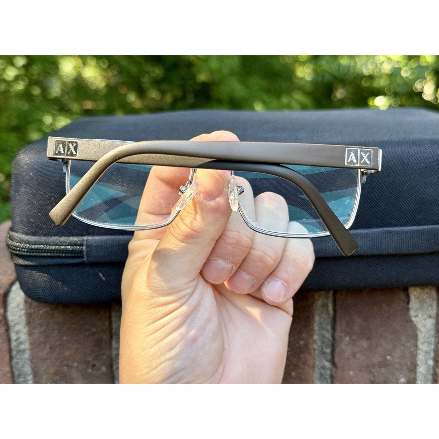 Armani Exchange AX1019 6001 Matte Brown Eyeglasses Frames Men's 54/17 140 A|X