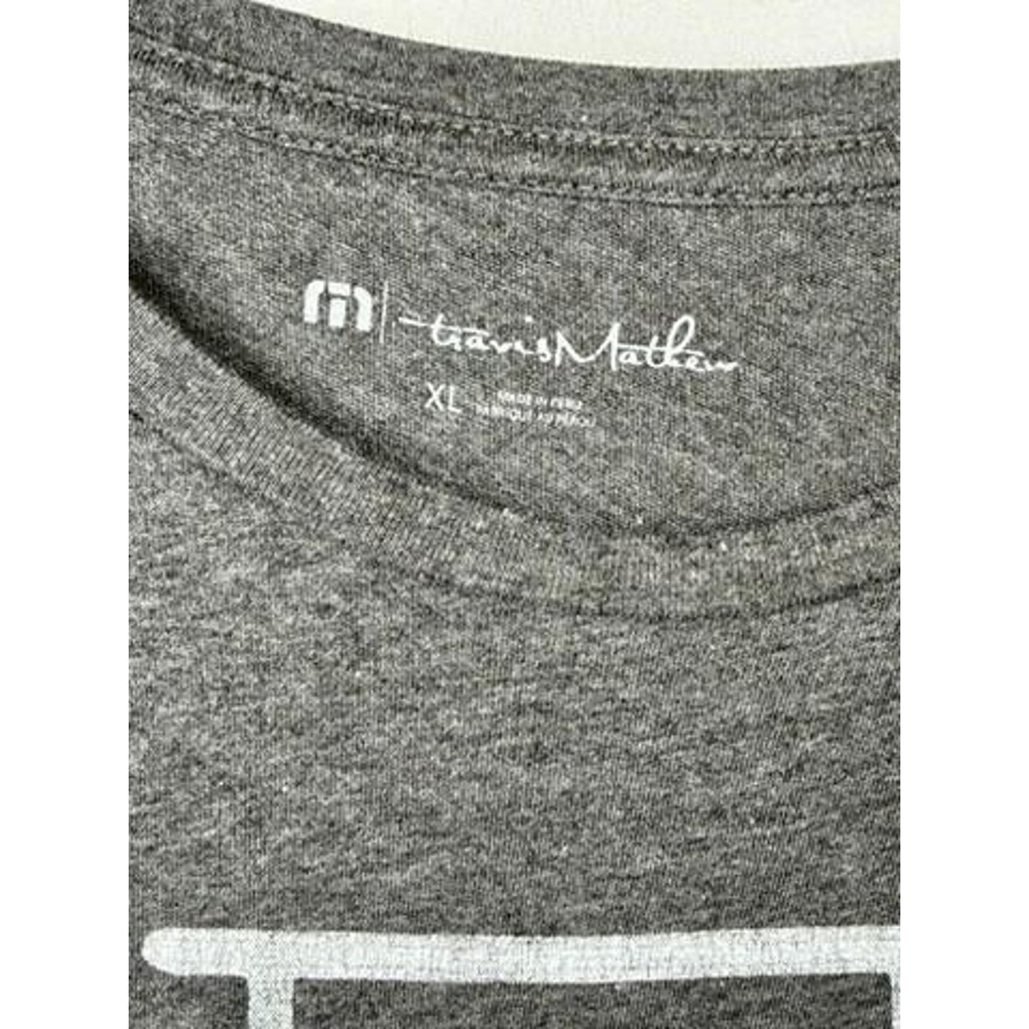 TravisMathew Golf Cart T-Shirt Mens XL Gray 100% Pima Cotton Graphic Tee