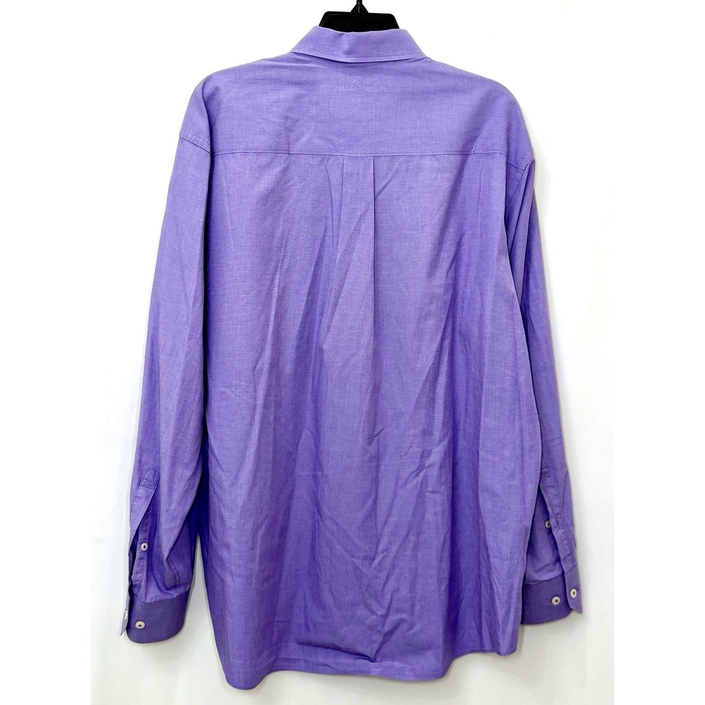 ALAN FLUSSER Shirt Men's Size XL Purple Cotton Long Sleeve Button Up Dress