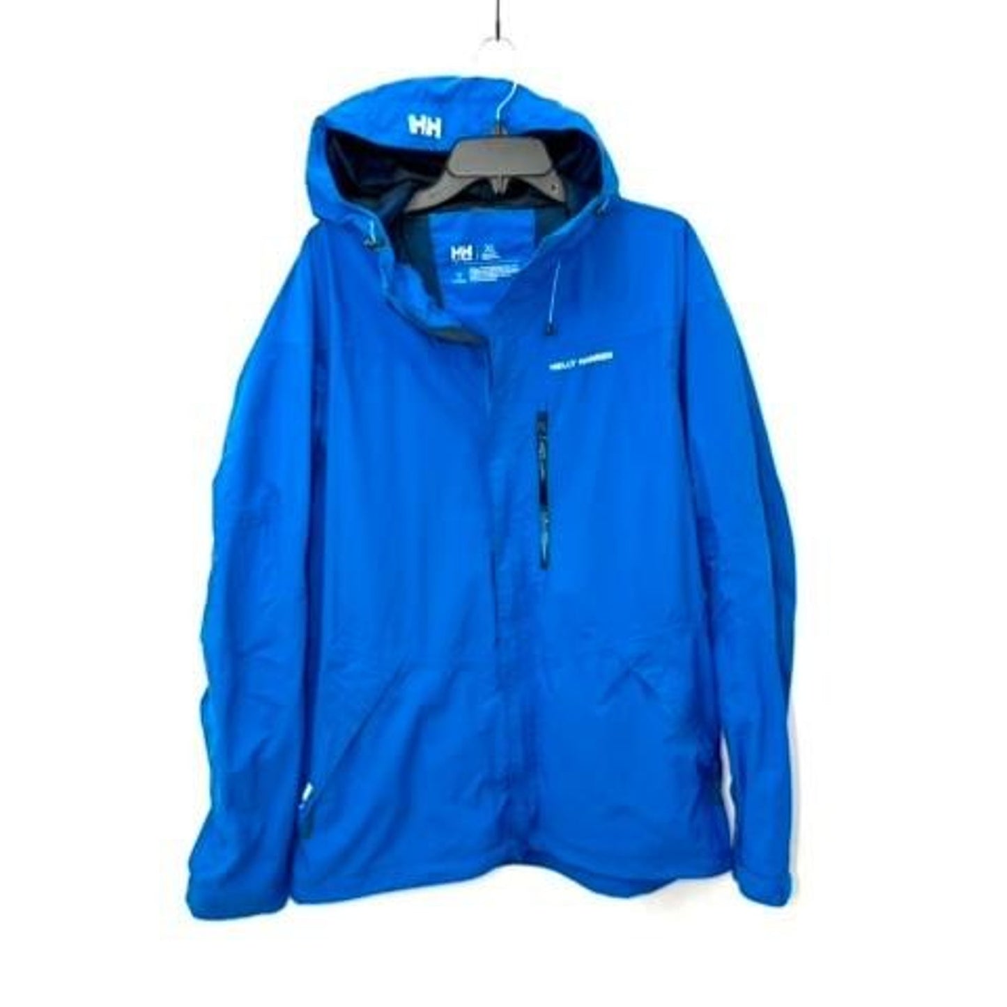 Helly Hansen Rain Jacket Mens XL Blue Helly Tech Waterproof Hooded Shell
