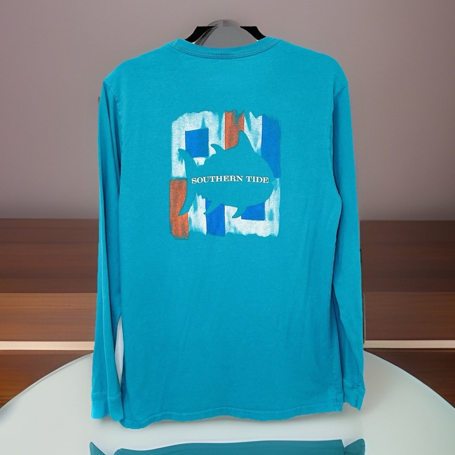 Southern Tide Teal Long Sleeve Skipjack Graphic T-shirt - Men’s Size Small