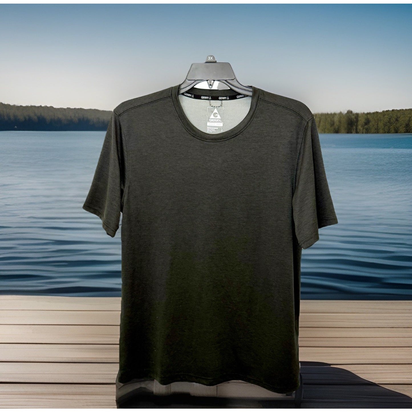 Gerry Men’s Size Large Performance Short Sleeve T-Shirt Charcoal Heather Gray