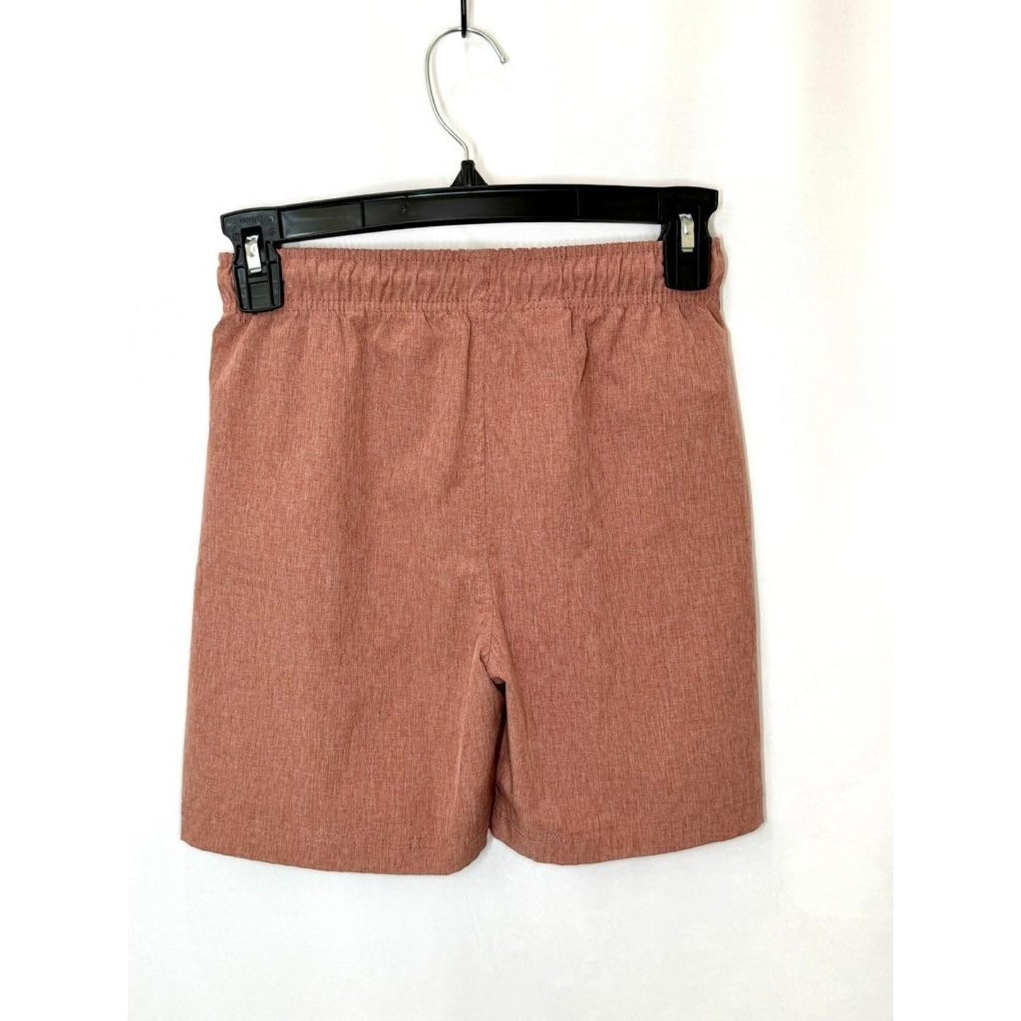 C&C California Boys Shorts Size M 7/8 Orange Heather Elastic Waist Drawstring
