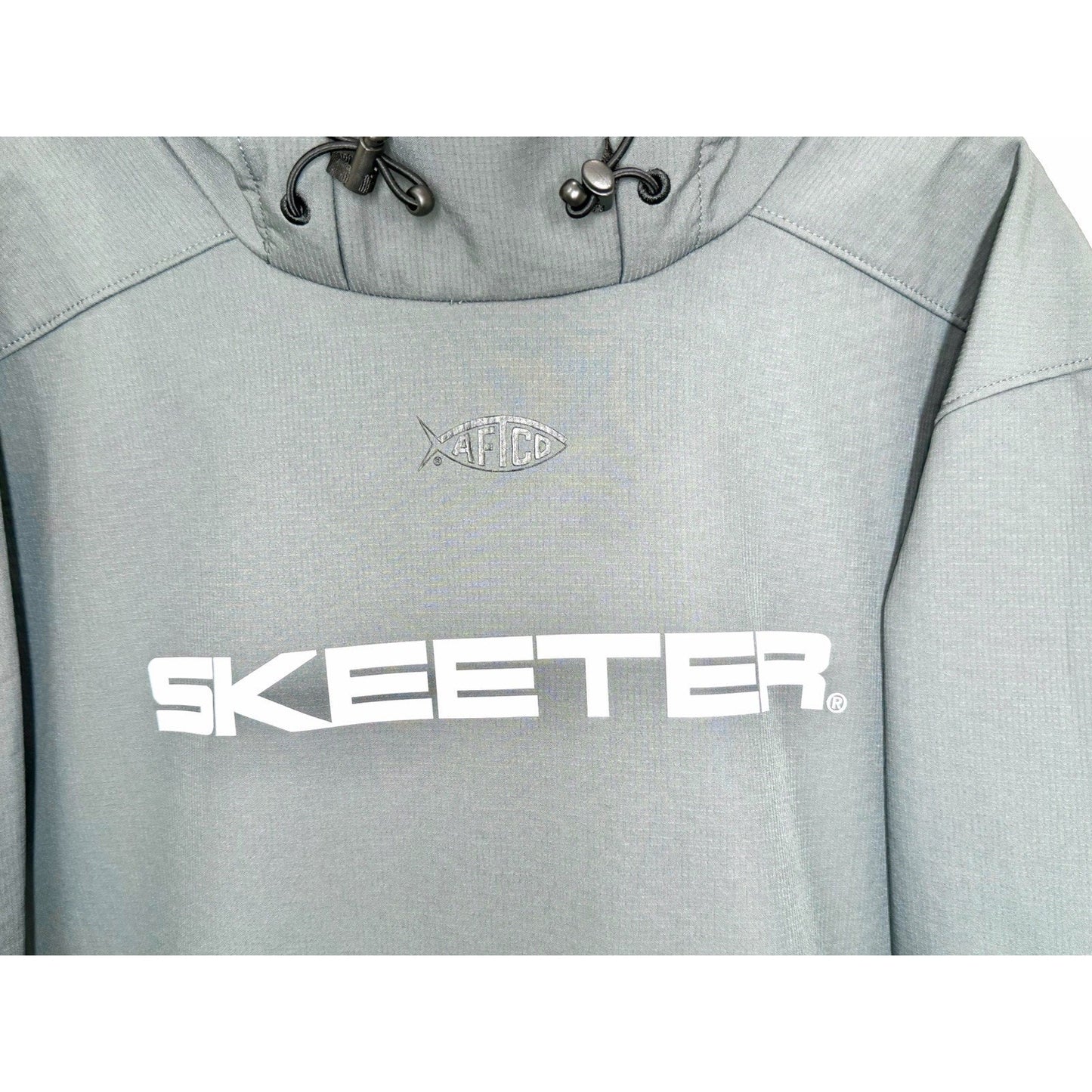 Skeeter AFTCO Reaper Windproof Pullover Fishing Hoodie Jacket Men's XL Charcoal