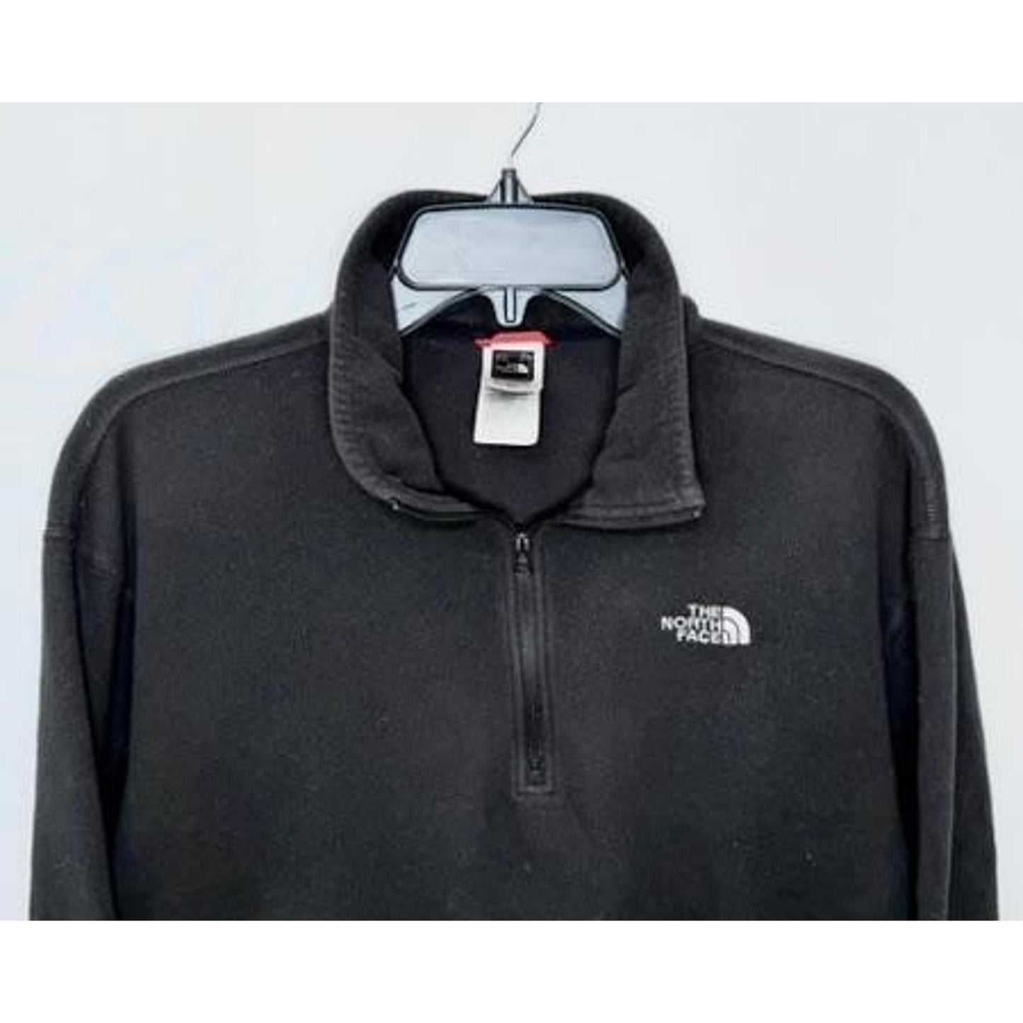 The North Face Fleece Pullover Mens Large Black TKA 100 1/4 Zip Jacket