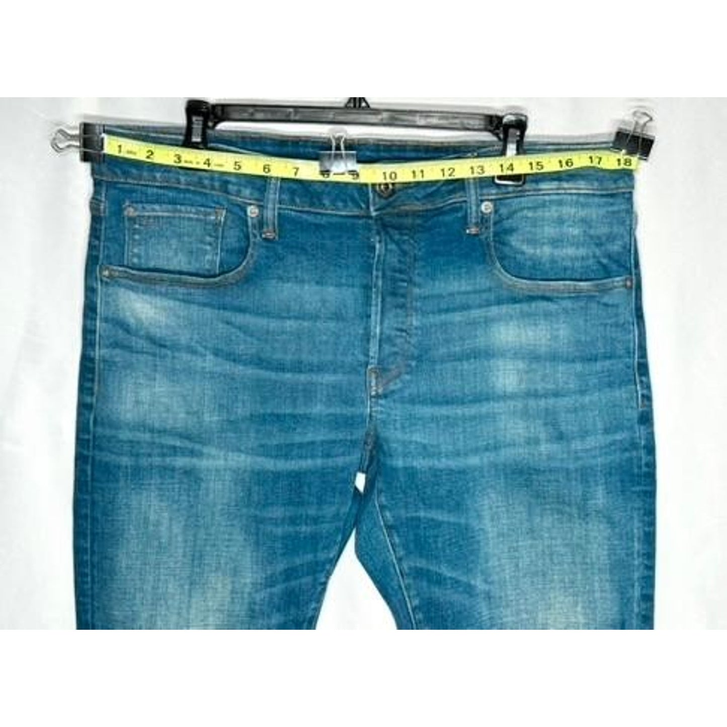 G-Star Raw 3301 Slim Jeans Mens 36x34 Blue Denim Medium Wash Stretch