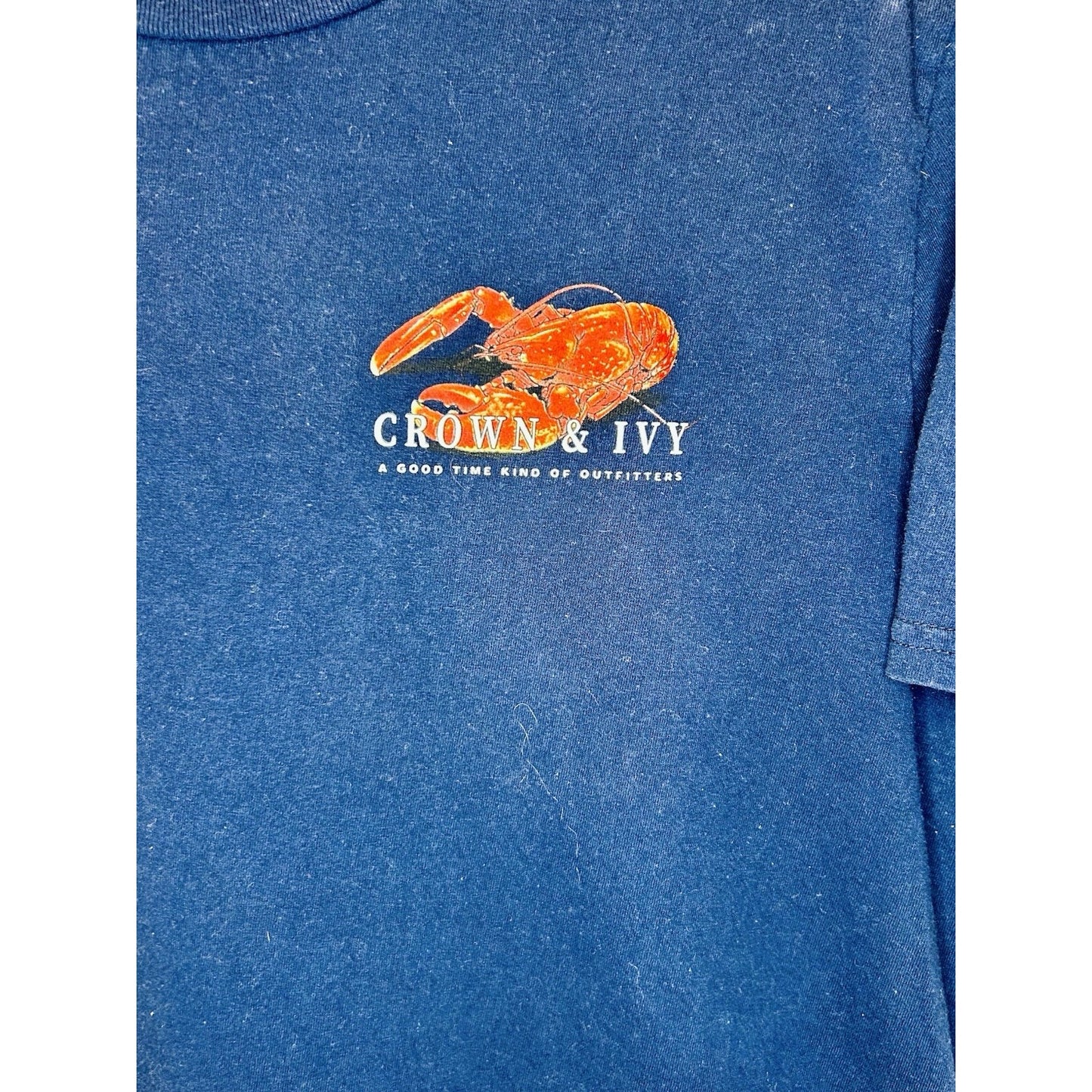 Crown & Ivy “Support Local Pub” Men’s Large Blue Short Sleeve Graphic Tee
