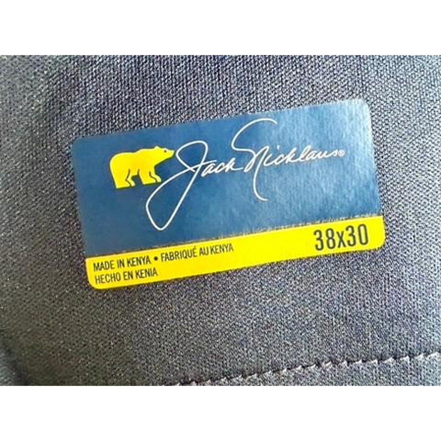 Jack Nicklaus Mens Golf Pants 38x30 Blue Stretch Performance Flat Front