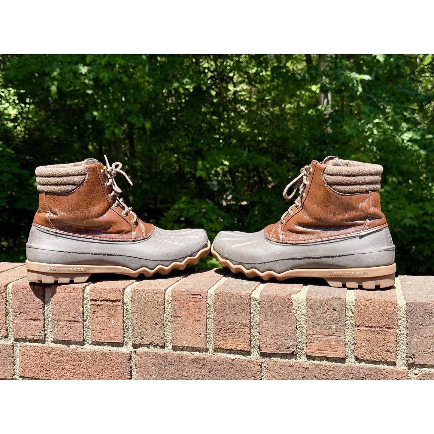 Sperry Avenue Men's Duck Boots Size 11 M Brown/Grey Waterproof Worn Twice!