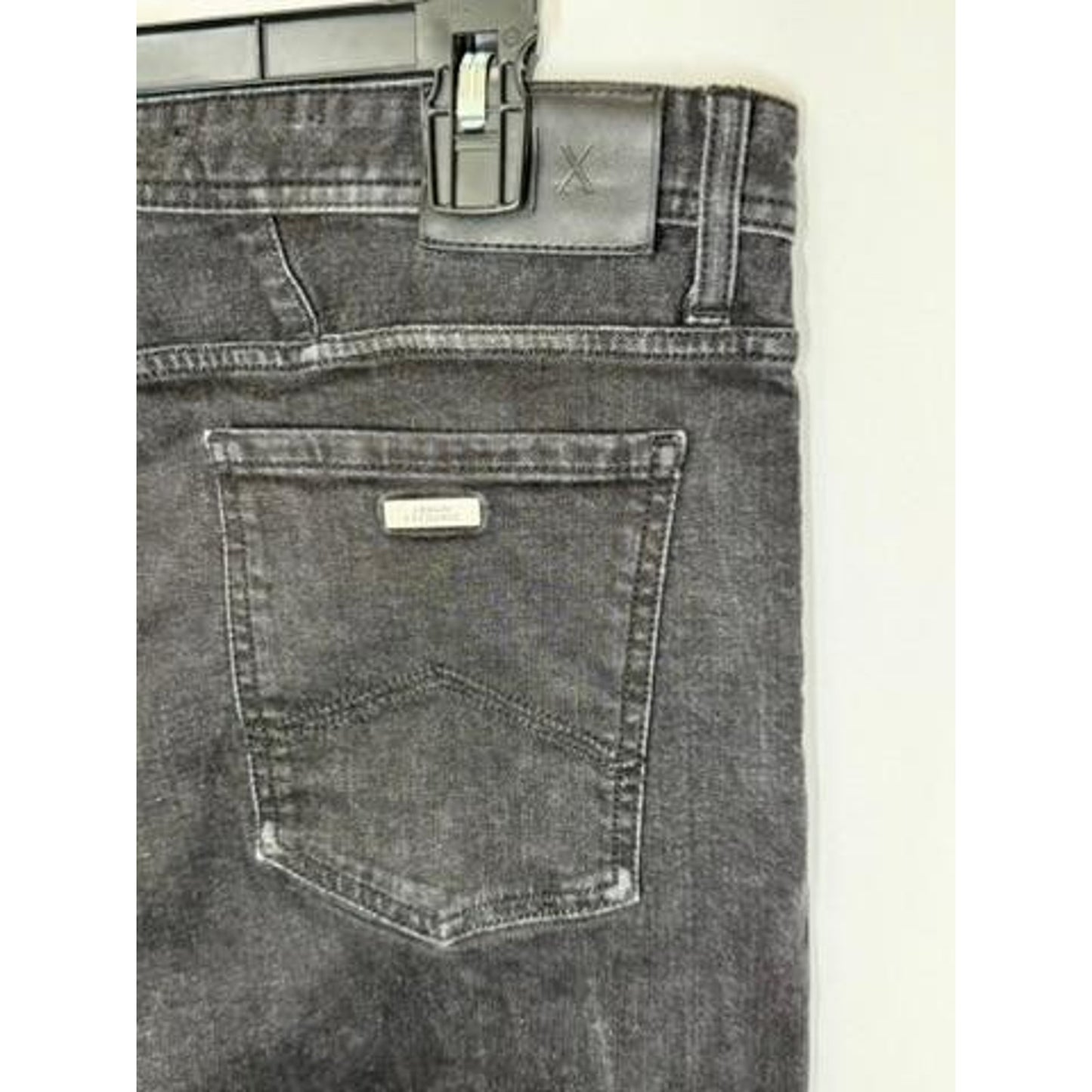 Armani Exchange J14 Skinny Jeans Mens 36 Black Denim Stretch Pants