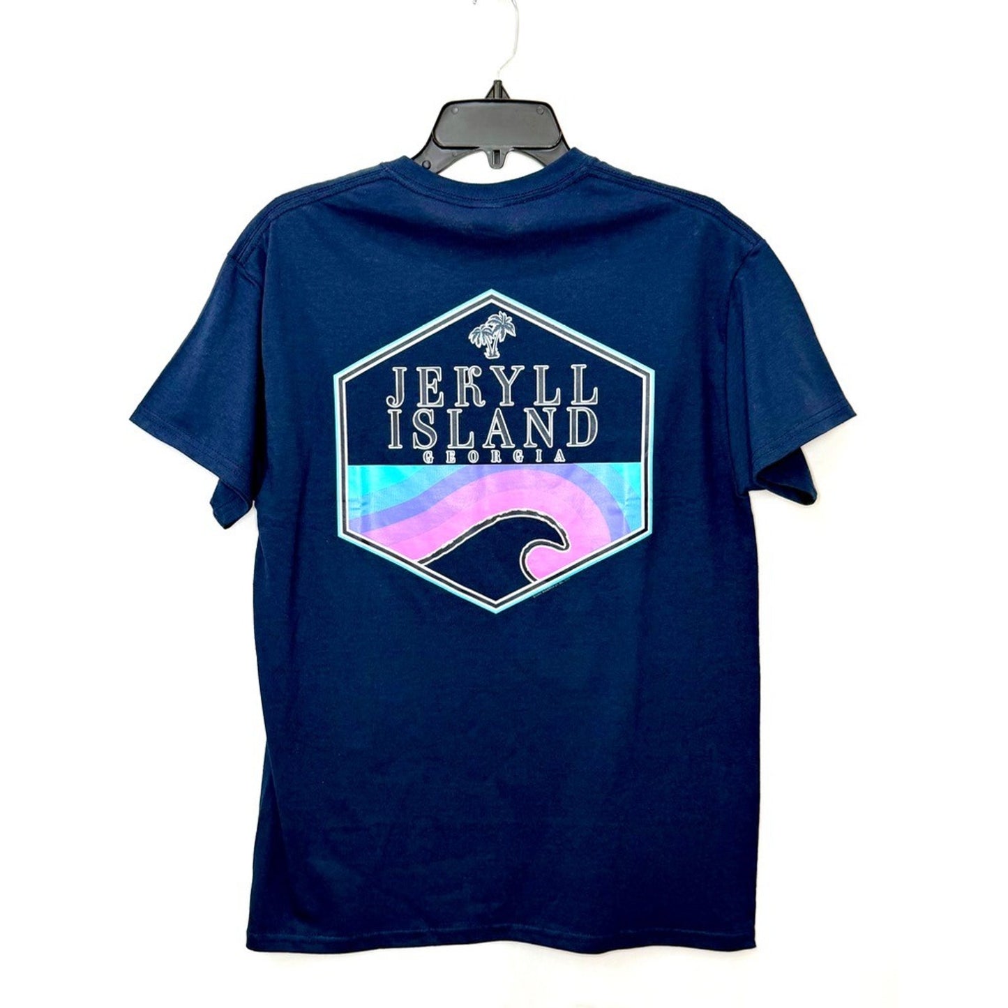 Jekyll Island Georgia Souvenir T-Shirt Mens Medium Navy Blue Graphic Tee