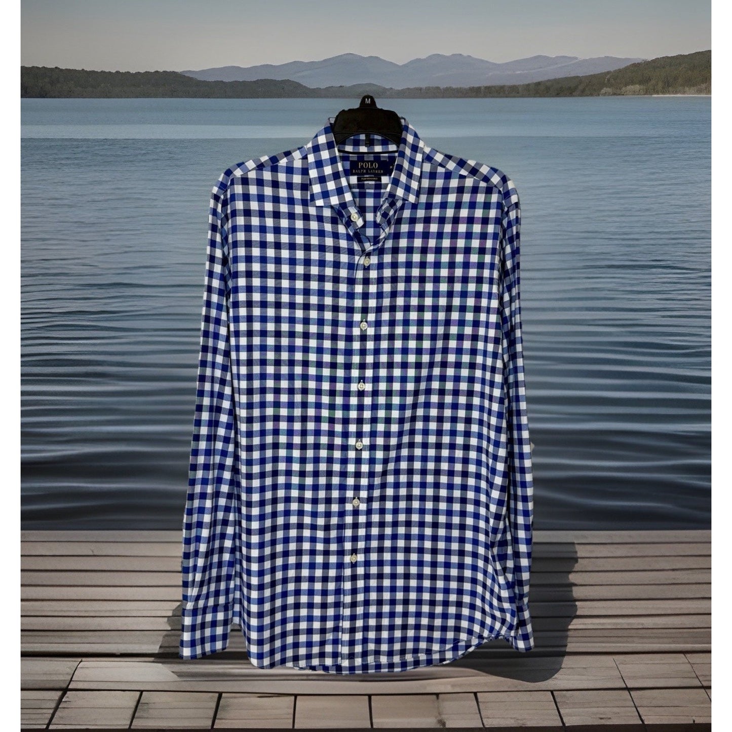 Polo Ralph Lauren Shirt, Performance Blue Classic Size Medium $138 Retail