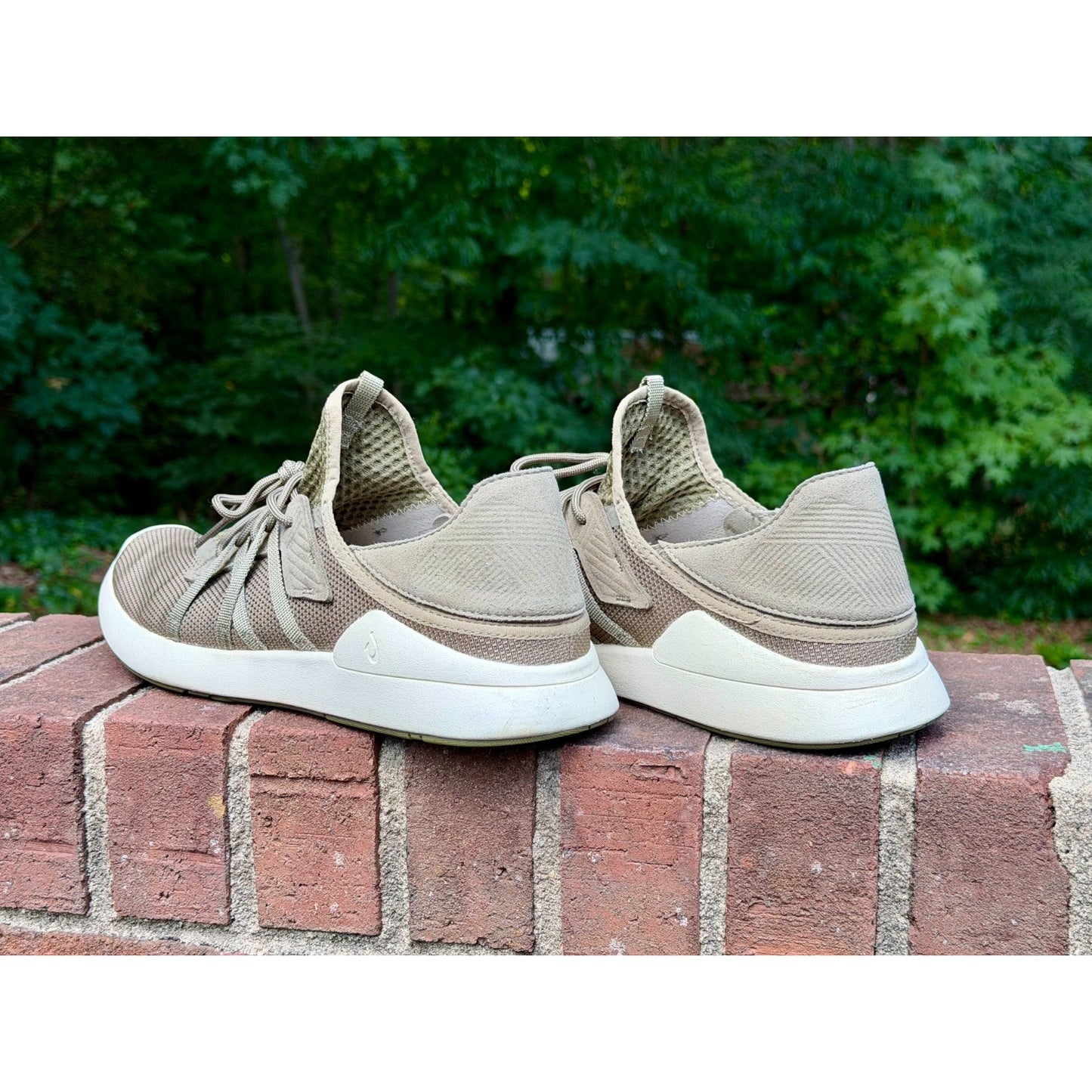 OluKai Holo Men’s Size 12 Hunter Green Mesh Sneakers Drop-In Heel Casual Shoes