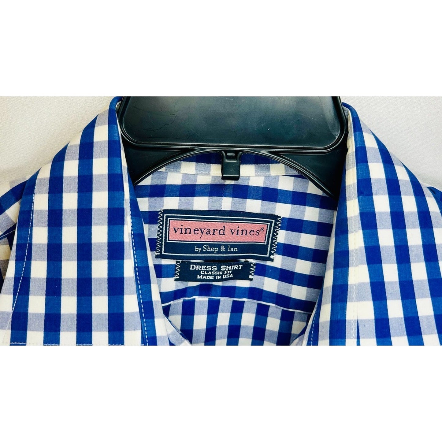 Vineyard Vines ® Dress Shirt / Classic Fit / Size 15 1/ 2 - 33 / Blue & White