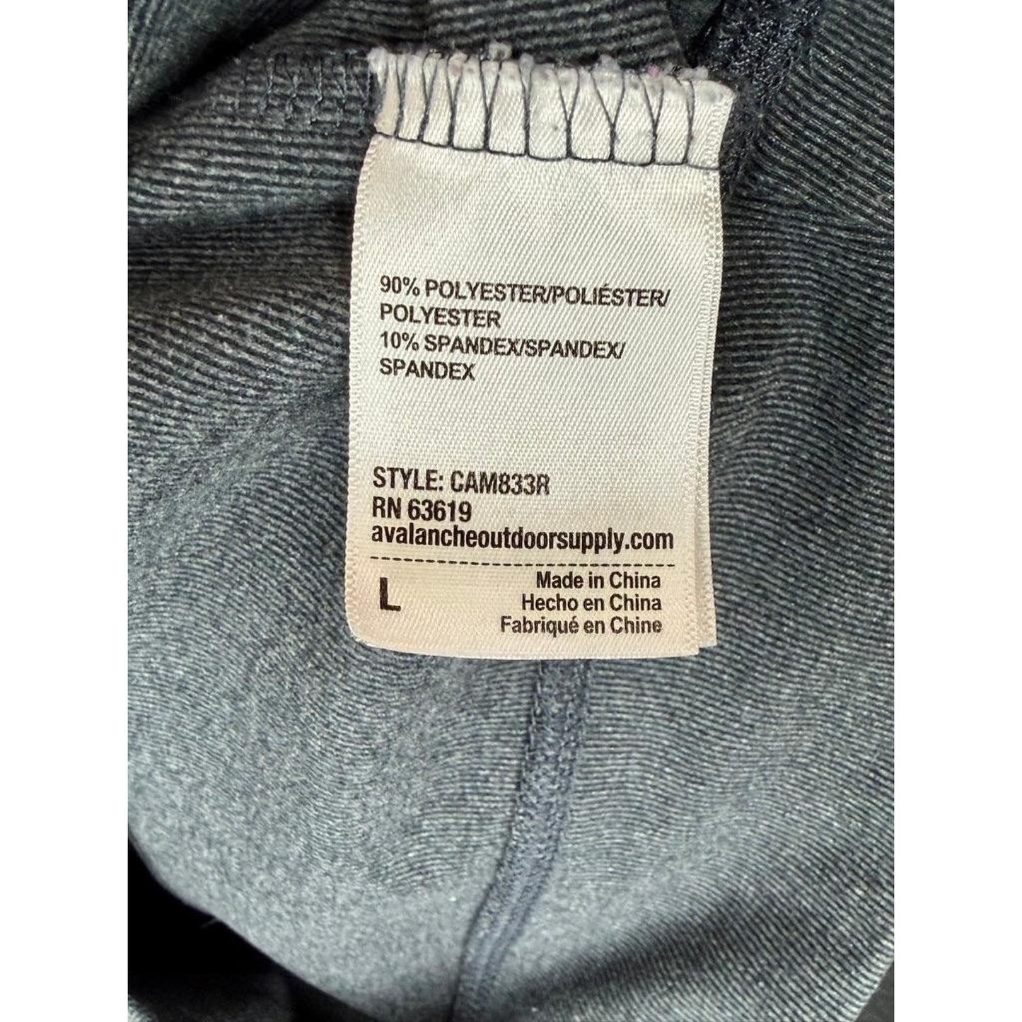 Avalanche Outdoor Supply Hoodie Mens Large Blue Ribbed Knit Pullover Sweatshirt