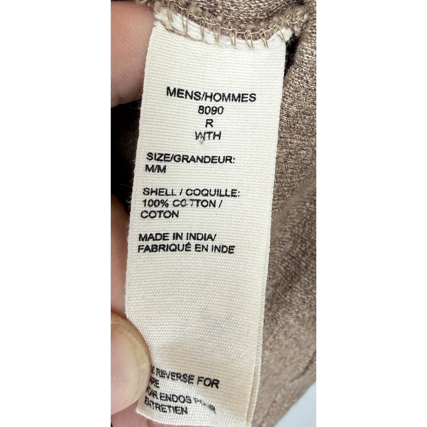 Woolrich Mens Medium Brown Lambswool Blend Quarter Zip Sweater Pullover