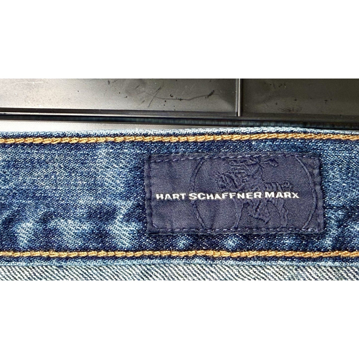 Hart Schaffner Marx Mens Jeans 34x30 Blue Wash Straight Leg Denim Pants