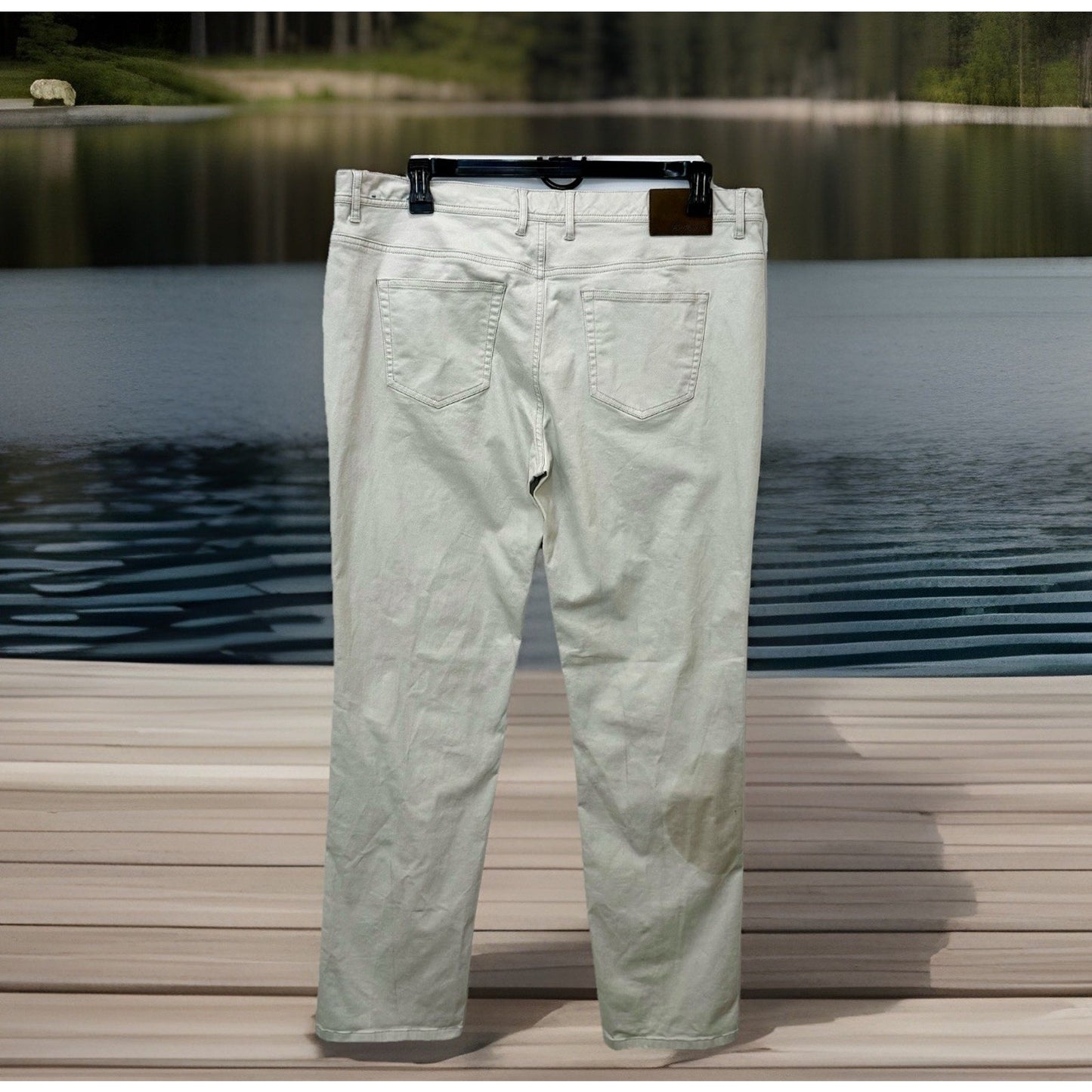 FISH HIPPIE CO. DUNEWALK 5 Pocket Stretch Pants 38x32 W38 L32 Tan / WORN ONCE!!