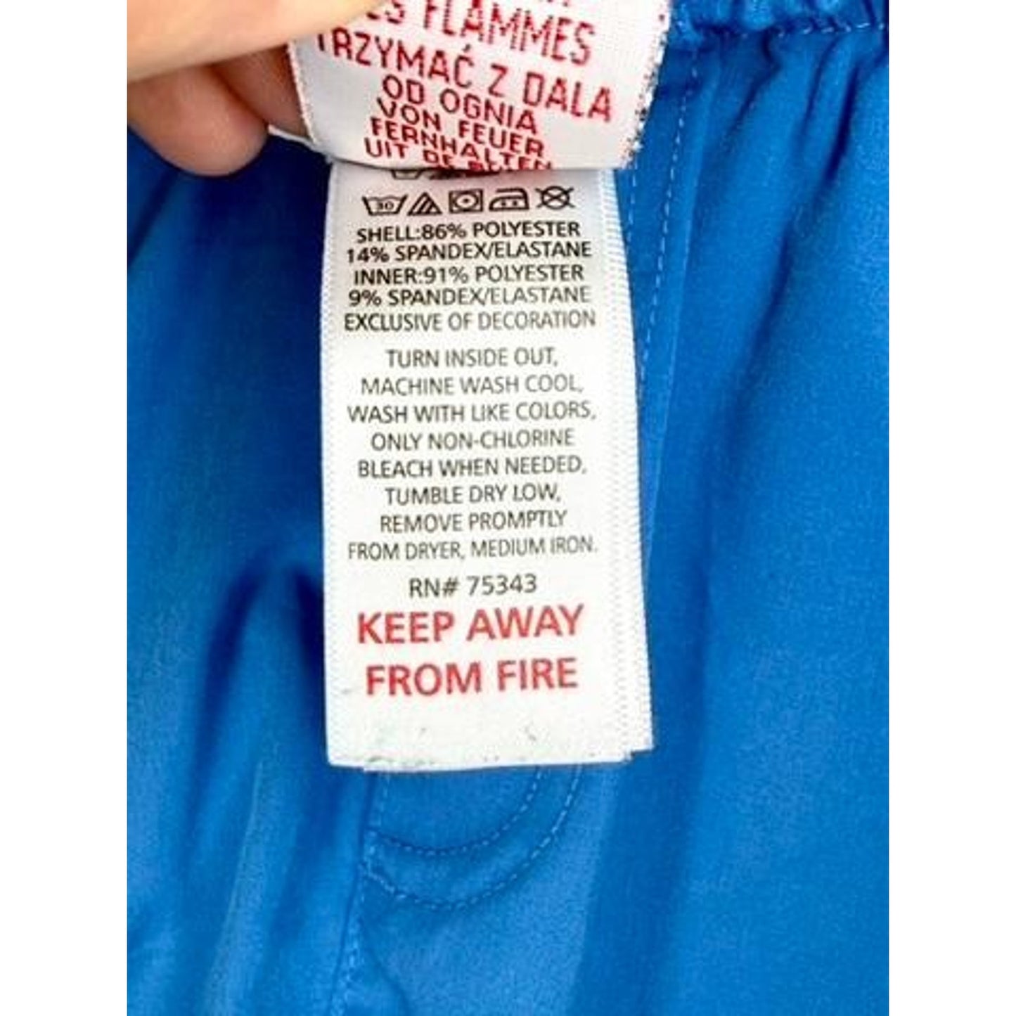 Tommy Bahama Boys Swim Trunk Shorts Size M 7-8 Blue Elastic Waist Board Shorts
