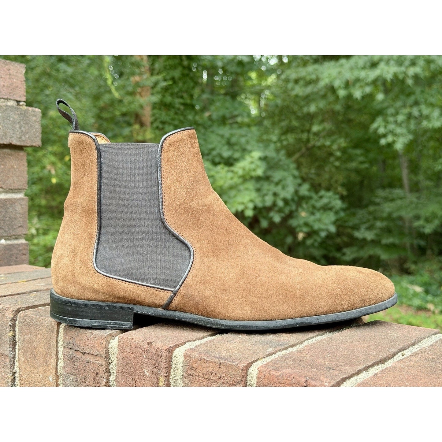Harrys London Mark Chelsea Boots Suede Brown Men's Size 43 US 10 ($550+ New)
