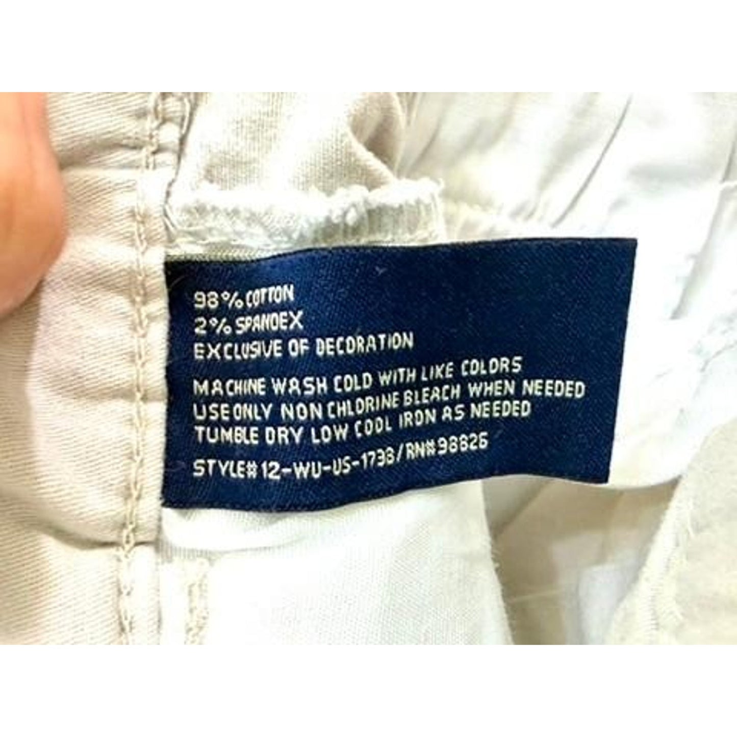 US Polo Assn Boys Chino Shorts Size 8 Beige Cotton Blend Flat Front Casual