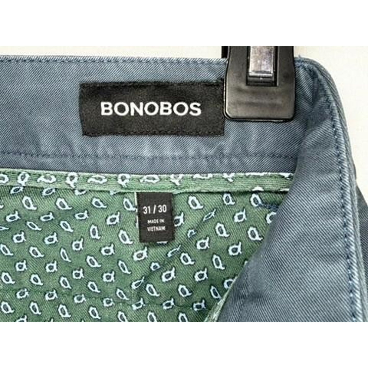 Bonobos Chinos Mens 31x30 Slim Fit Blue Cotton Stretch Casual Pants