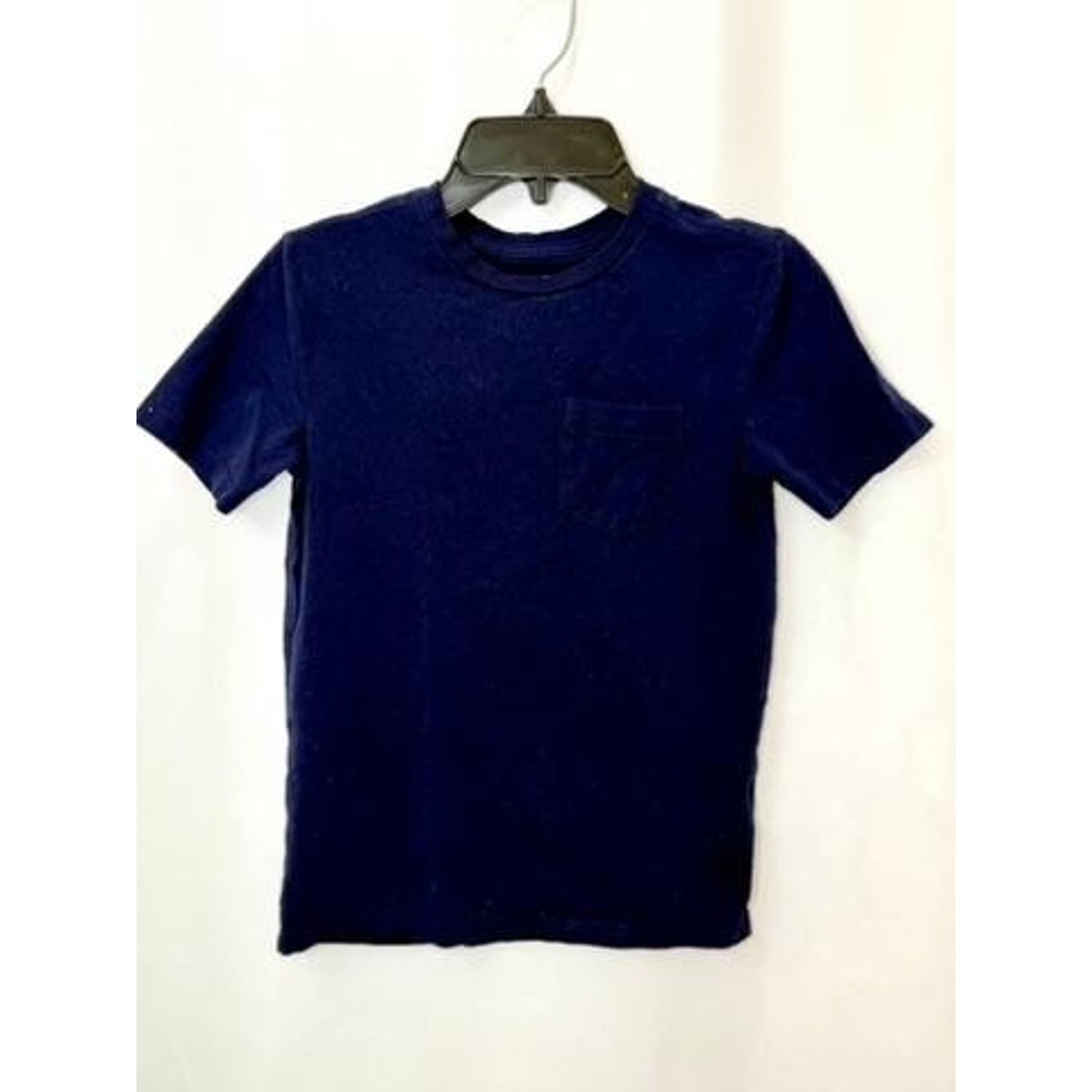 Tommy Bahama Boys T-Shirt Size M 7/8 Navy Blue Cotton Blend Pocket Tee