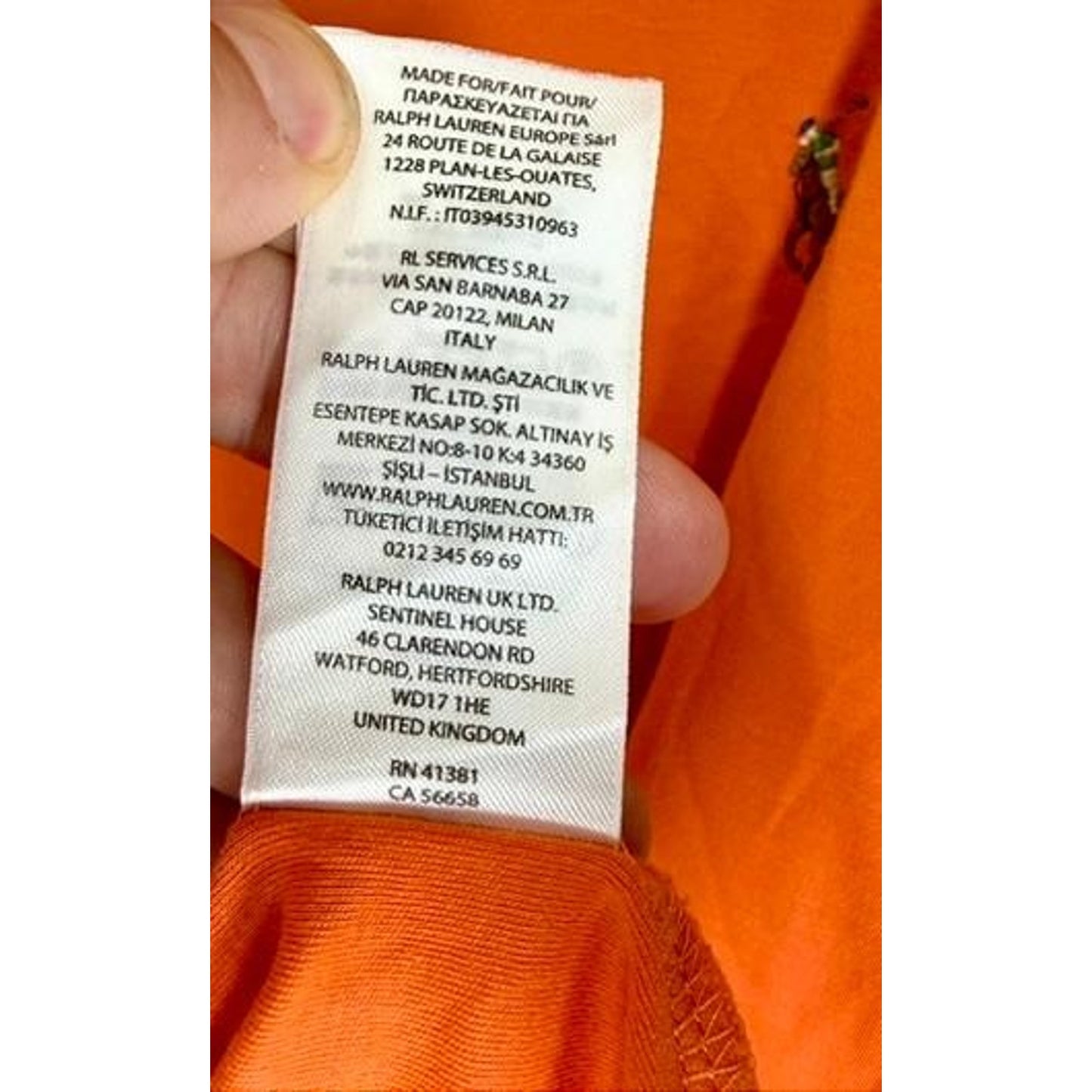 Polo Ralph Lauren Shirt Mens XL Orange Classic Fit Short Sleeve Pony Logo Polo