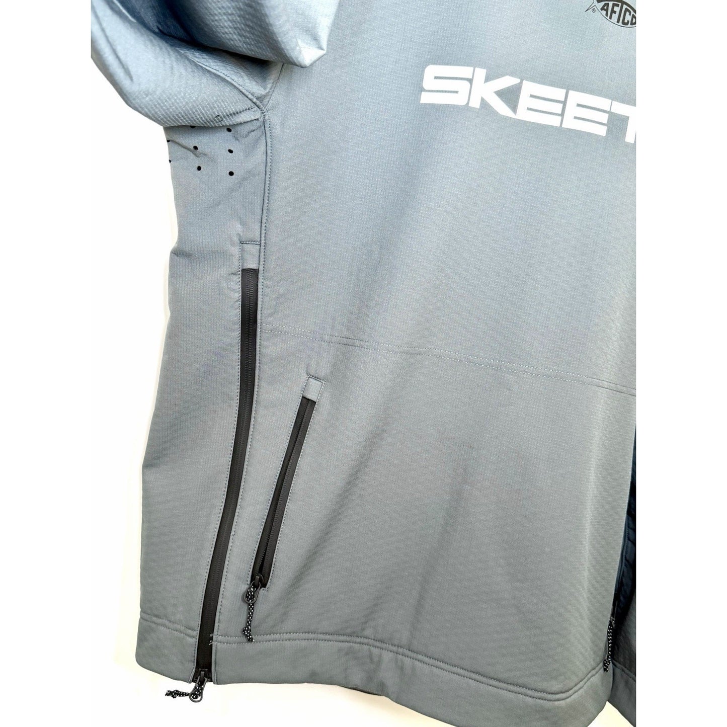 Skeeter AFTCO Reaper Windproof Pullover Fishing Hoodie Jacket Men's XL Charcoal