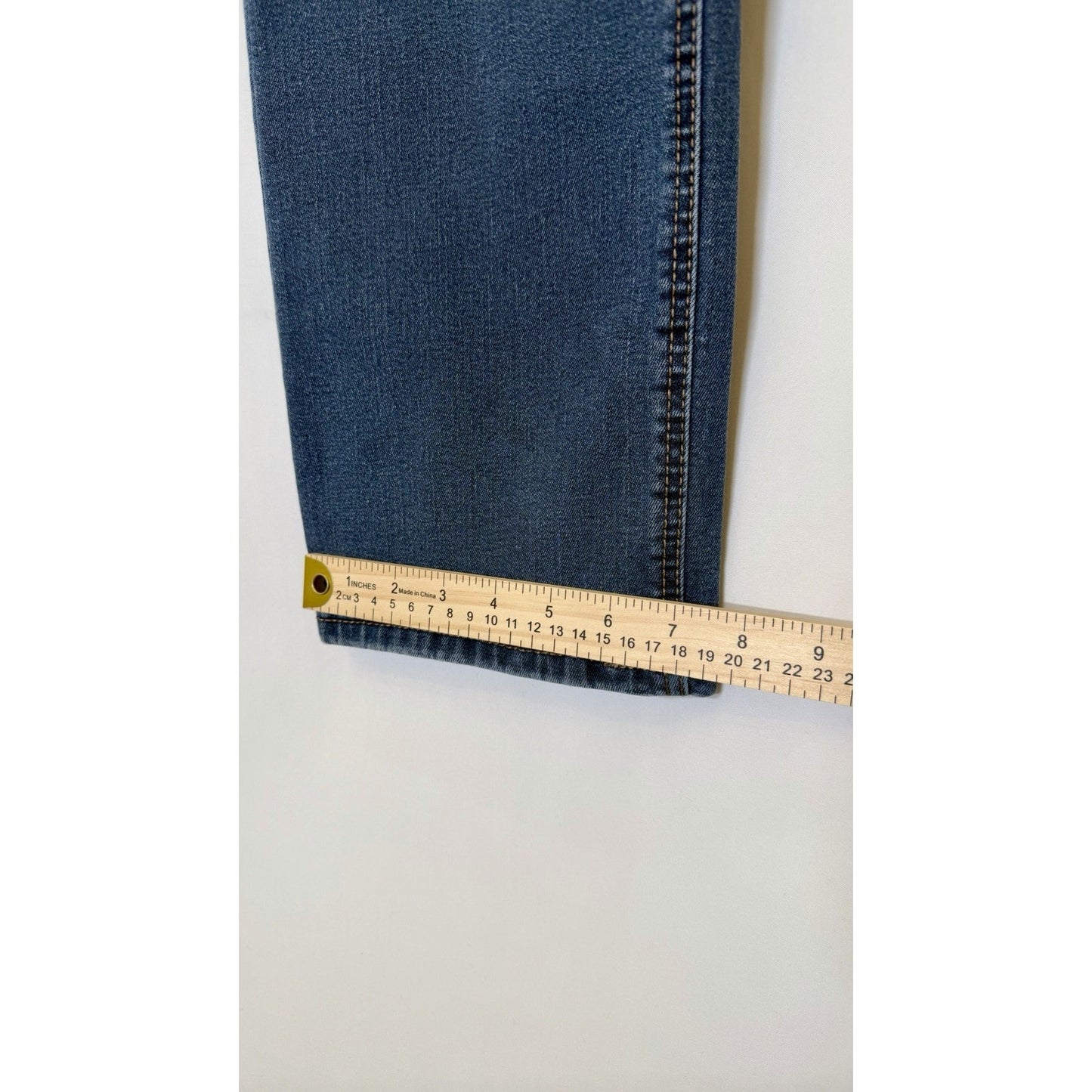 UB Tech Jeans Mens Travel Explore Discover Straight Stretch Denim Blue 38x32