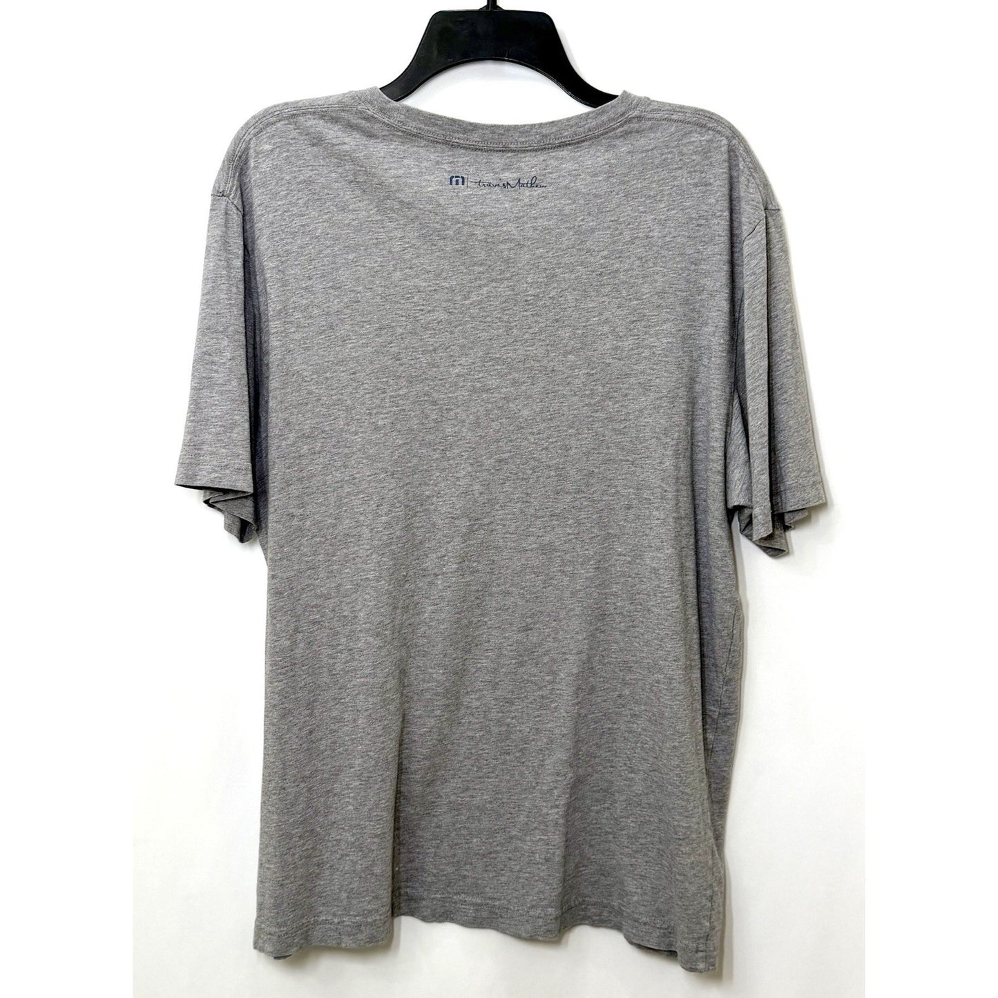 Travis Mathew Shotgun Start T-Shirt Mens Large Gray Pima Cotton Short Sleeve